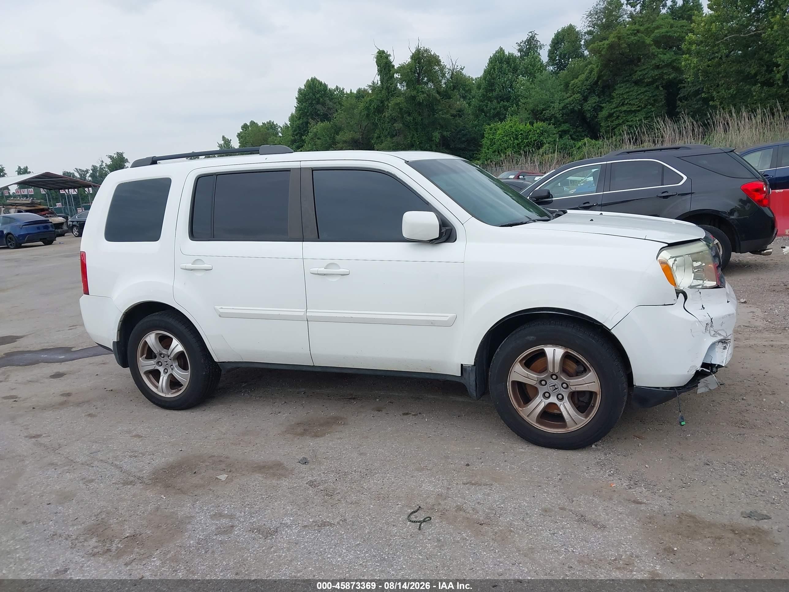 2013 Honda Pilot Ex-l White vin: 5FNYF3H6XDB036197