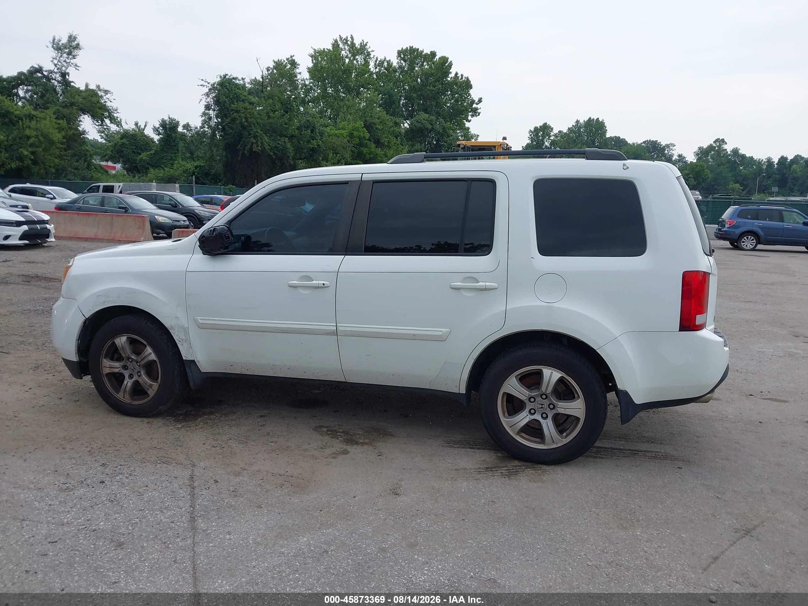 2013 Honda Pilot Ex-l White vin: 5FNYF3H6XDB036197