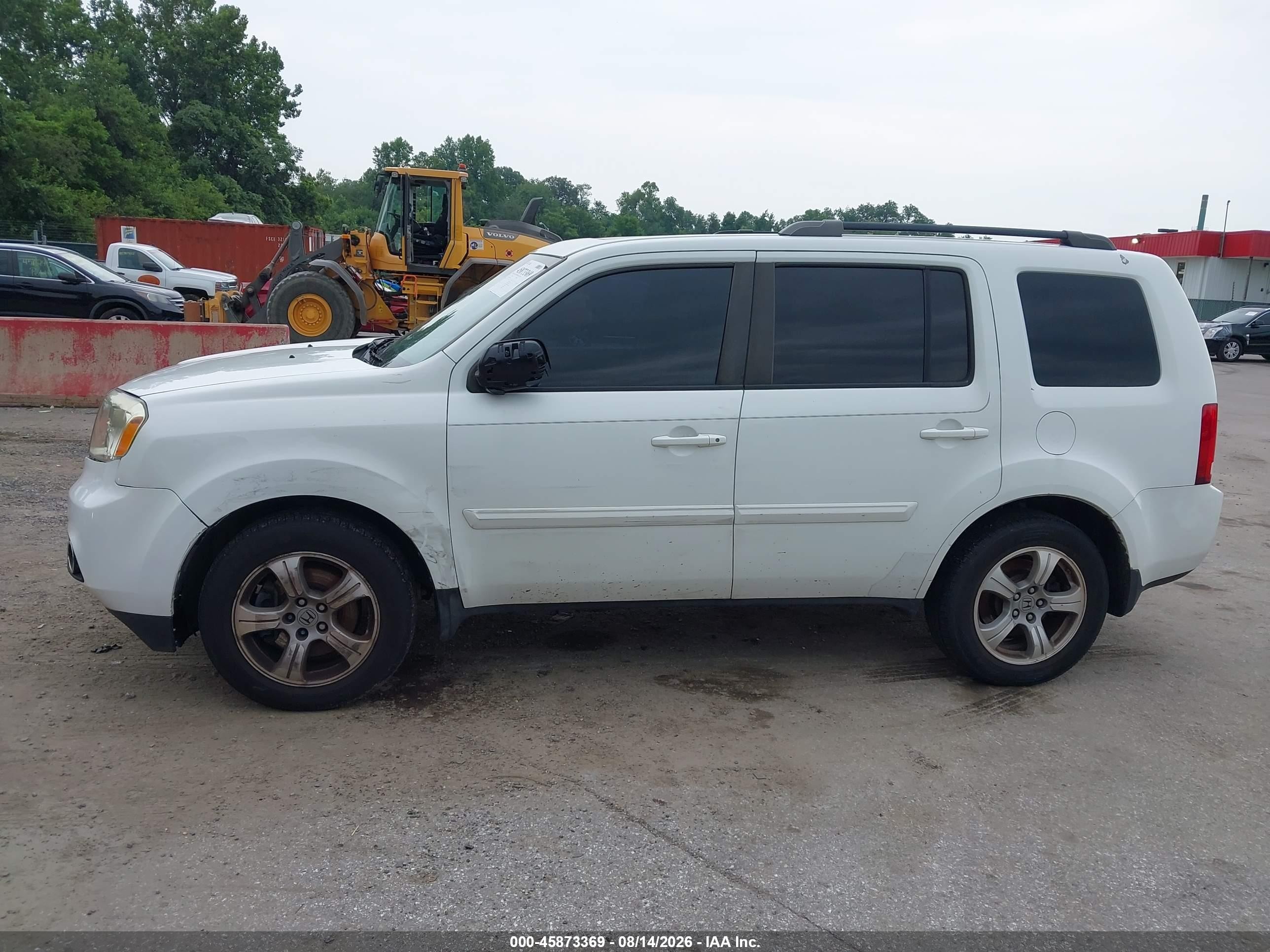 2013 Honda Pilot Ex-l White vin: 5FNYF3H6XDB036197