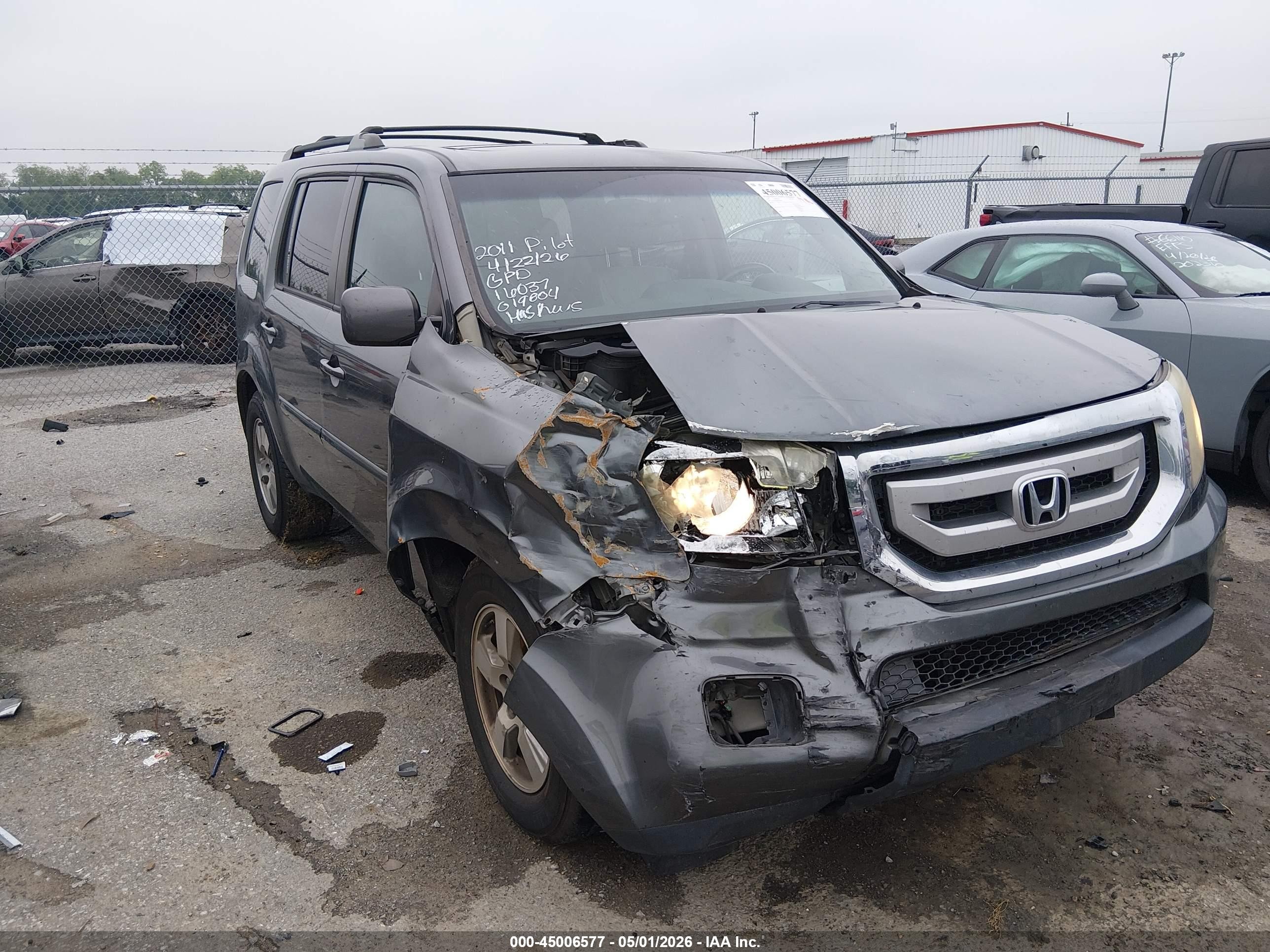 2011 Honda Pilot Ex-l Серый vin: 5FNYF3H70BB019804