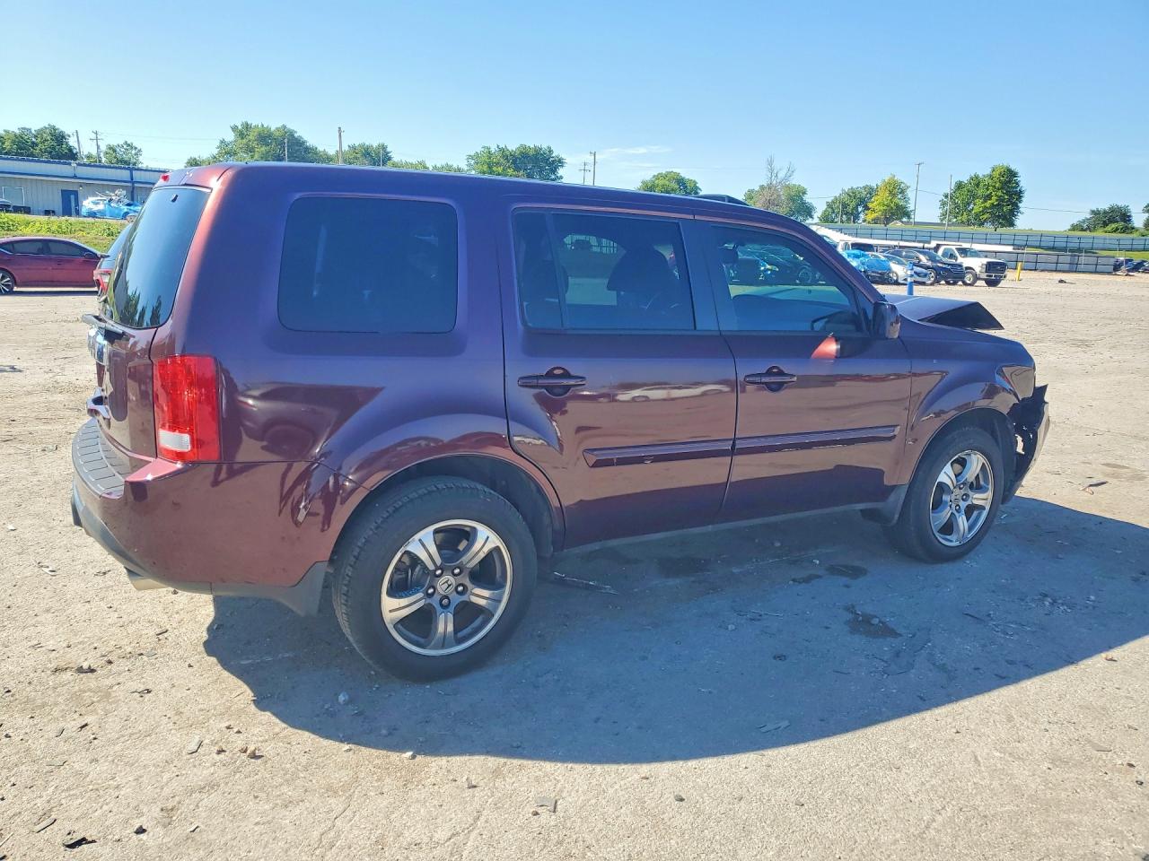 2012 Honda Pilot Exln Maroon vin: 5FNYF3H71CB040467