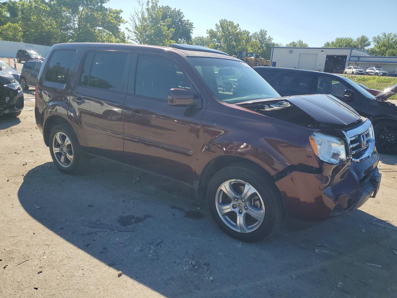 2012 Honda Pilot Exln Maroon vin: 5FNYF3H71CB040467