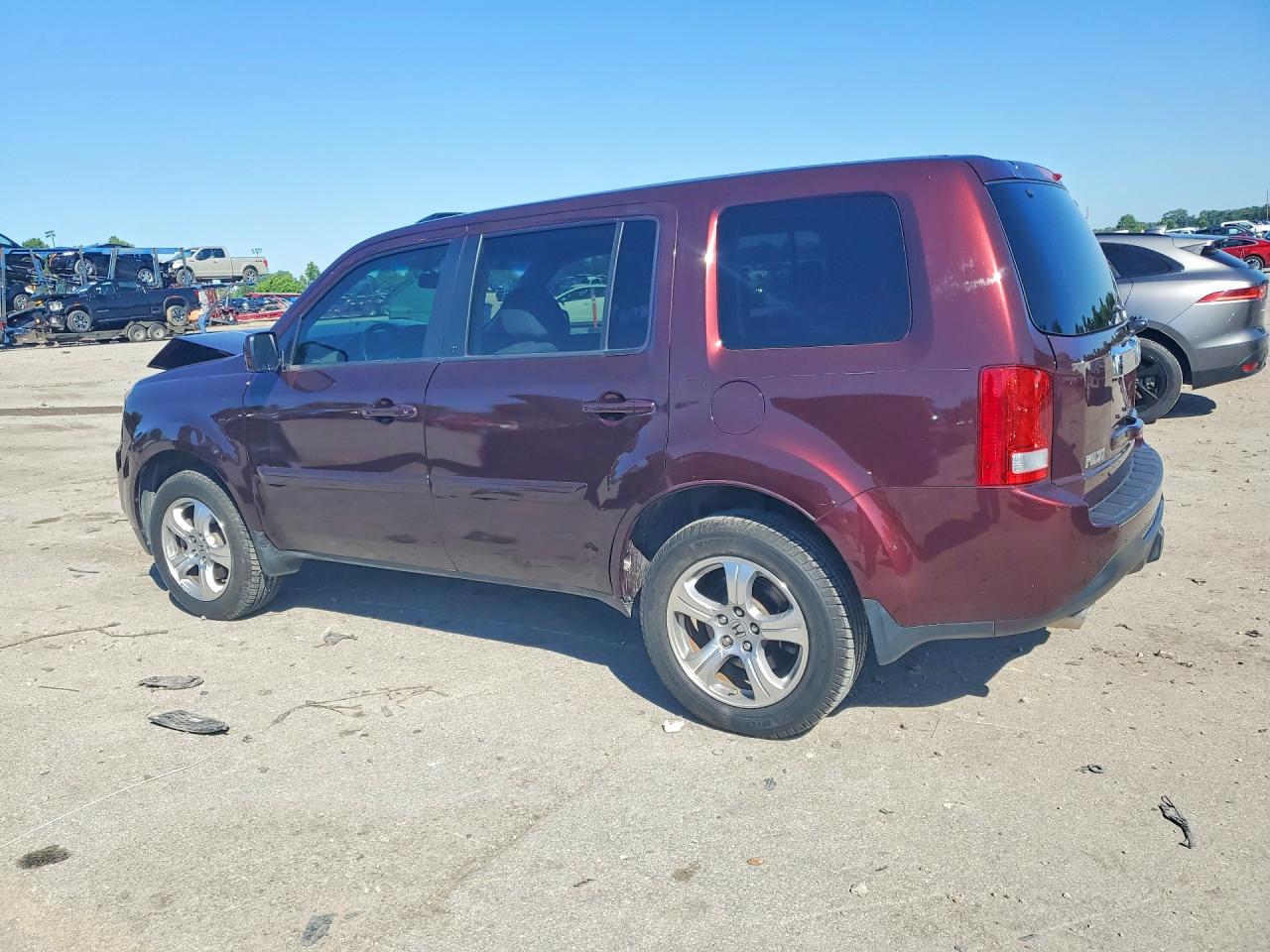 2012 Honda Pilot Exln Maroon vin: 5FNYF3H71CB040467