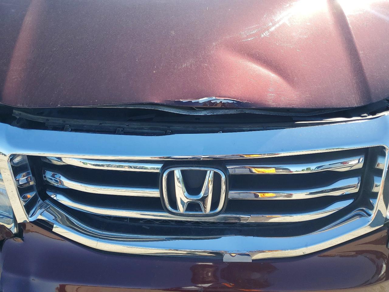 2012 Honda Pilot Exln Maroon vin: 5FNYF3H71CB040467