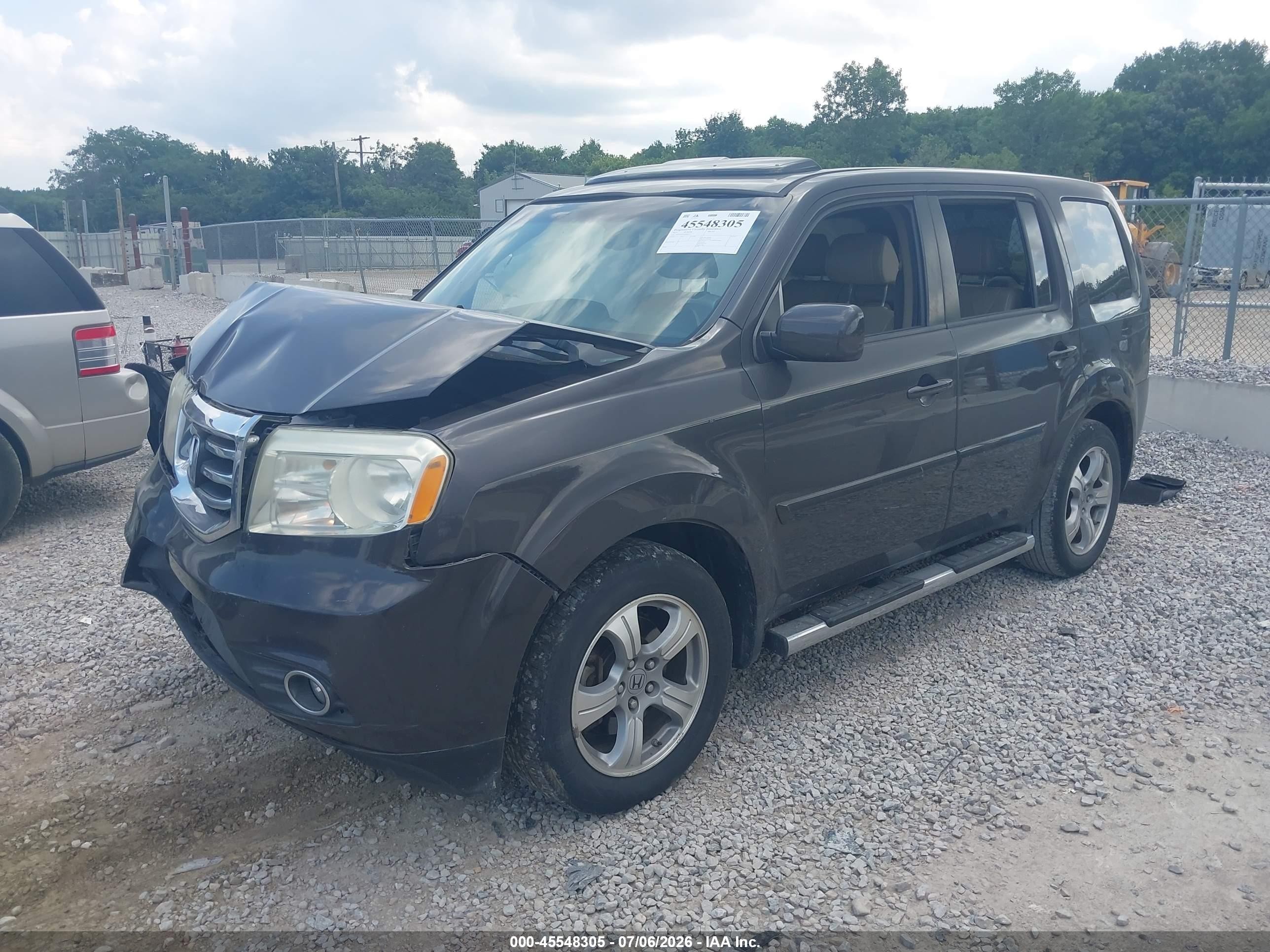 2013 Honda Pilot Ex-l Brown vin: 5FNYF3H71DB039532