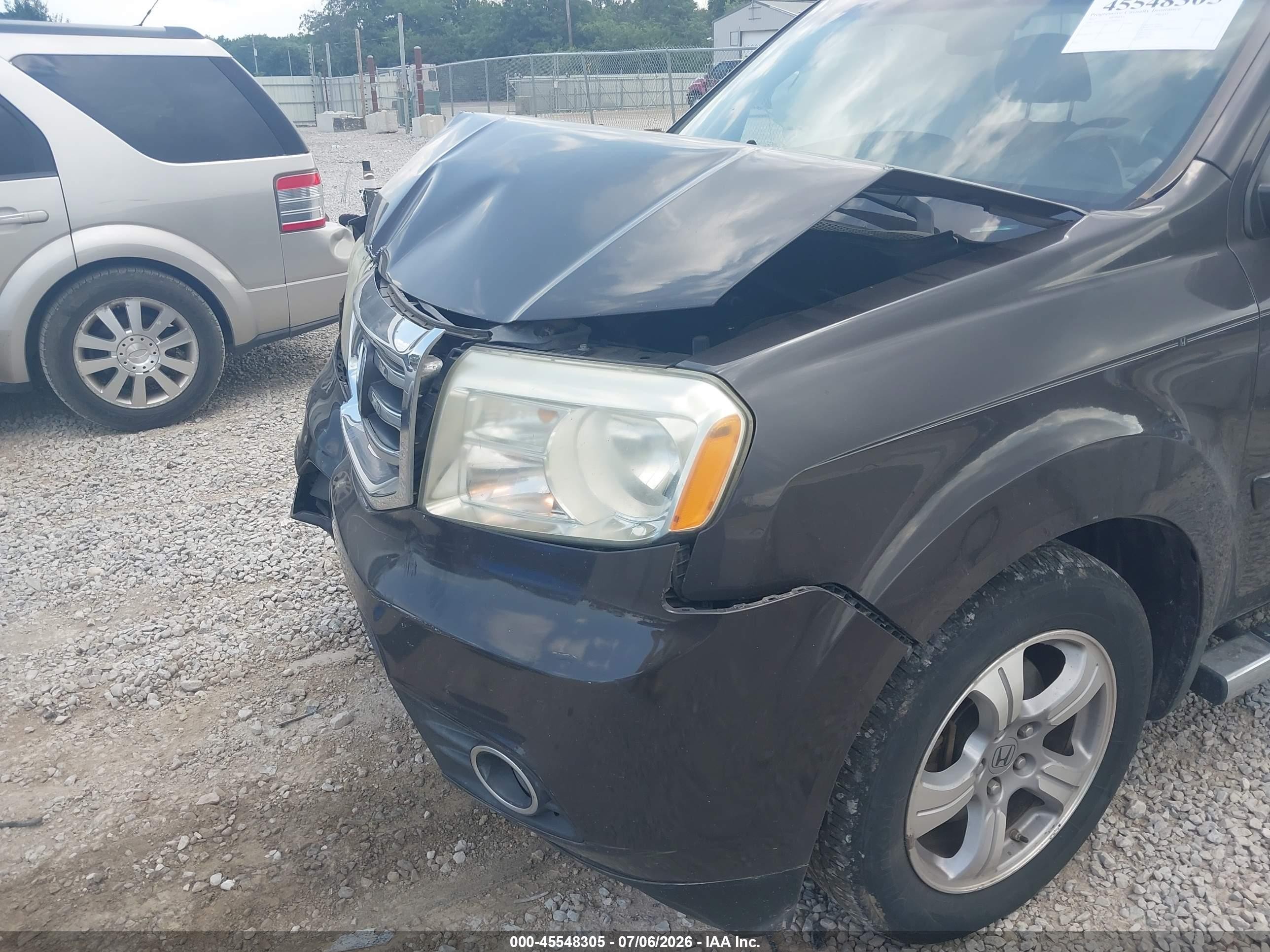 2013 Honda Pilot Ex-l Brown vin: 5FNYF3H71DB039532