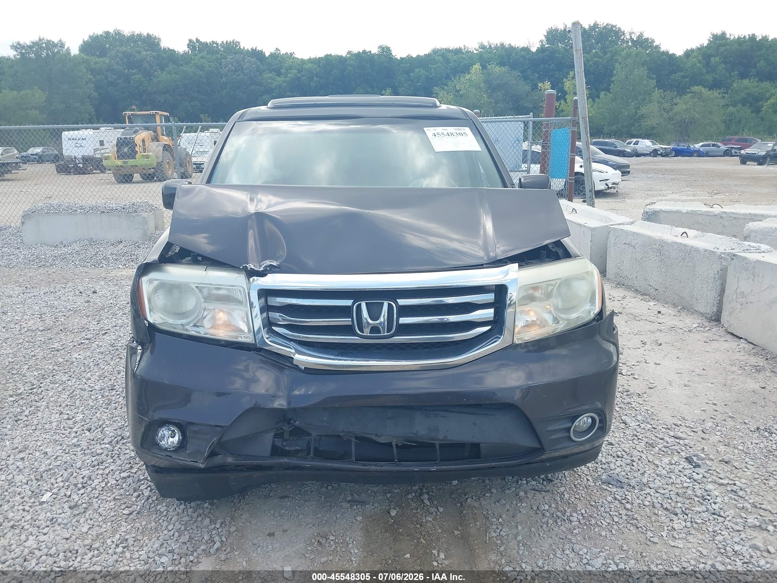 2013 Honda Pilot Ex-l Brown vin: 5FNYF3H71DB039532