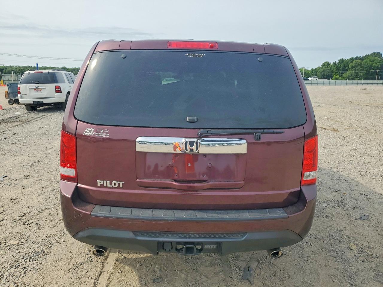 2014 Honda Pilot Exln Burgundy vin: 5FNYF3H71EB009643