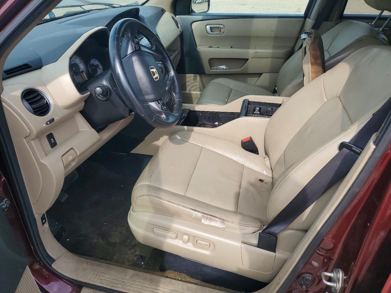 2014 Honda Pilot Exln Burgundy vin: 5FNYF3H71EB009643