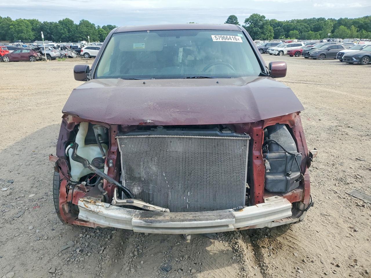 2014 Honda Pilot Exln Burgundy vin: 5FNYF3H71EB009643