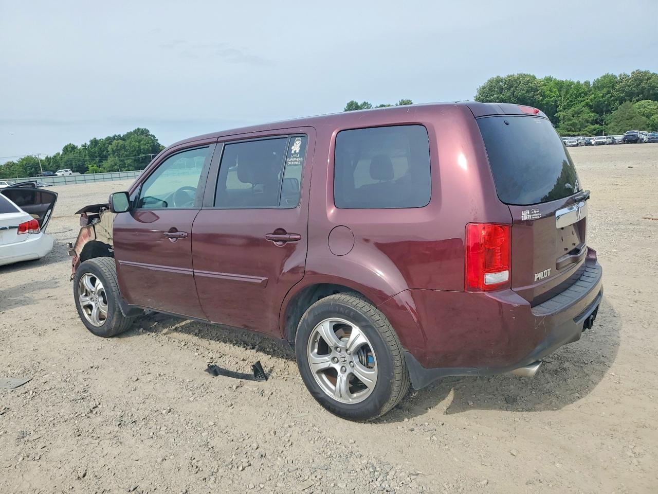 2014 Honda Pilot Exln Burgundy vin: 5FNYF3H71EB009643