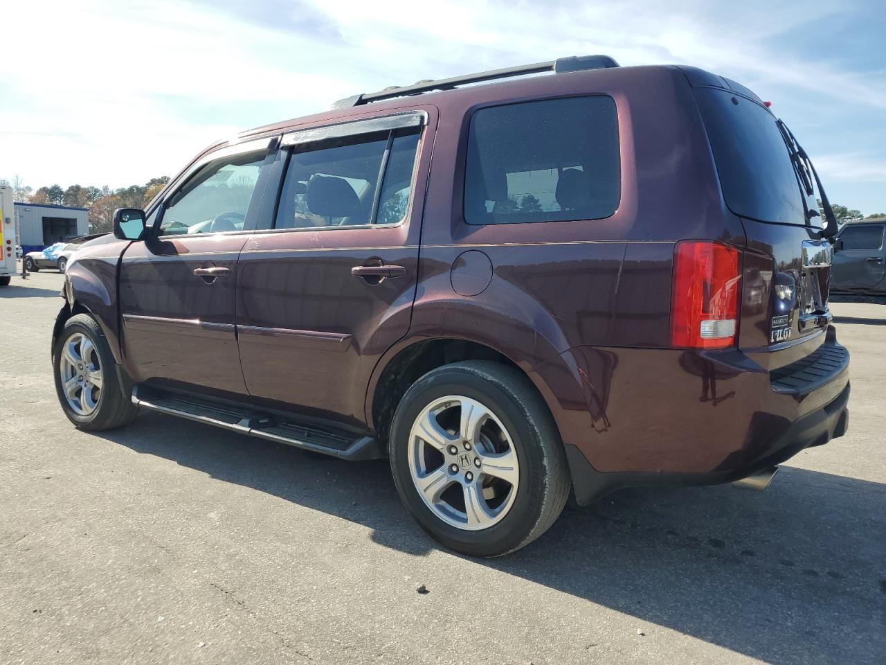 2014 Honda Pilot Exln Burgundy vin: 5FNYF3H71EB017029