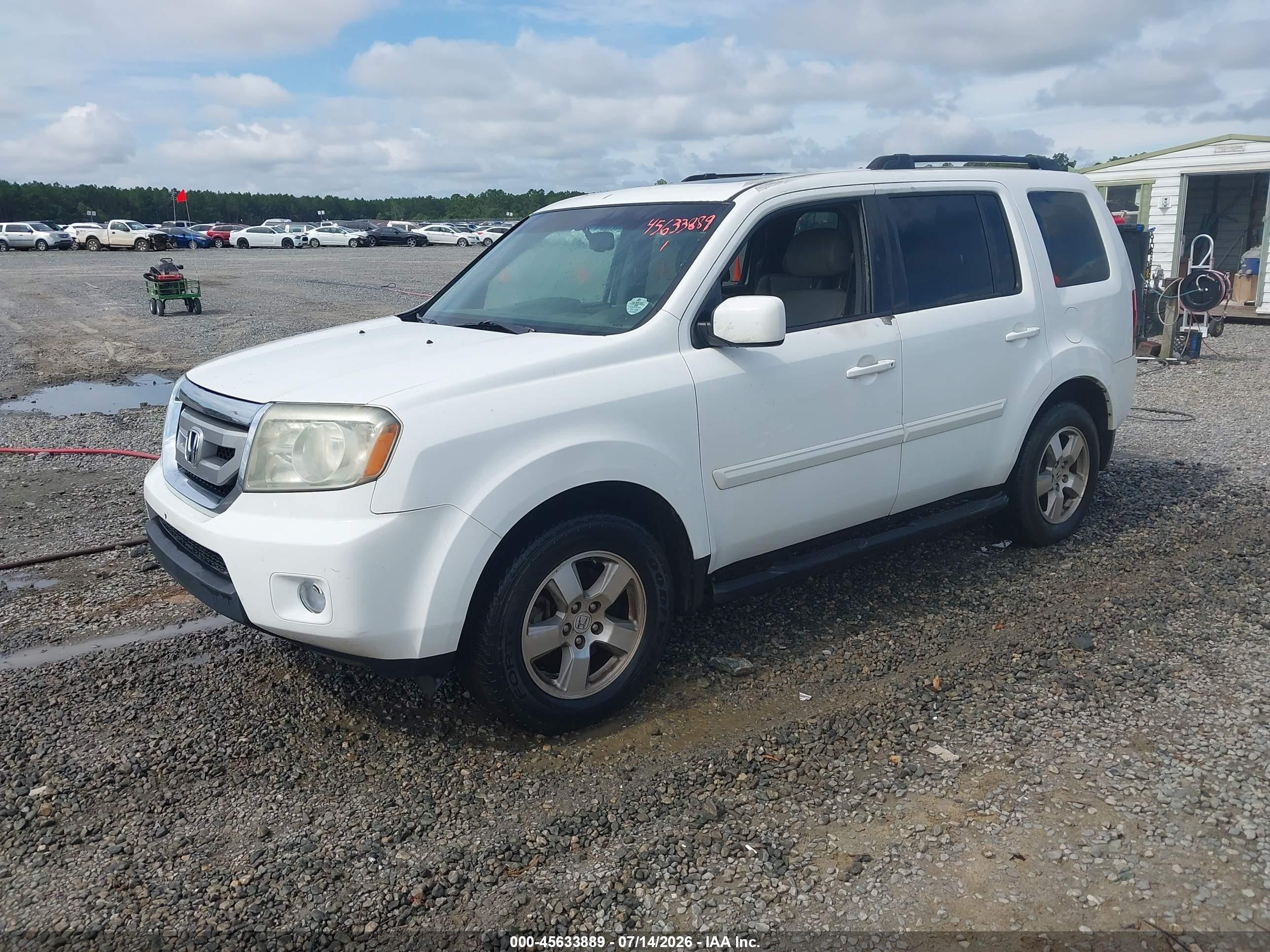 2011 Honda Pilot Ex-l White vin: 5FNYF3H72BB044994
