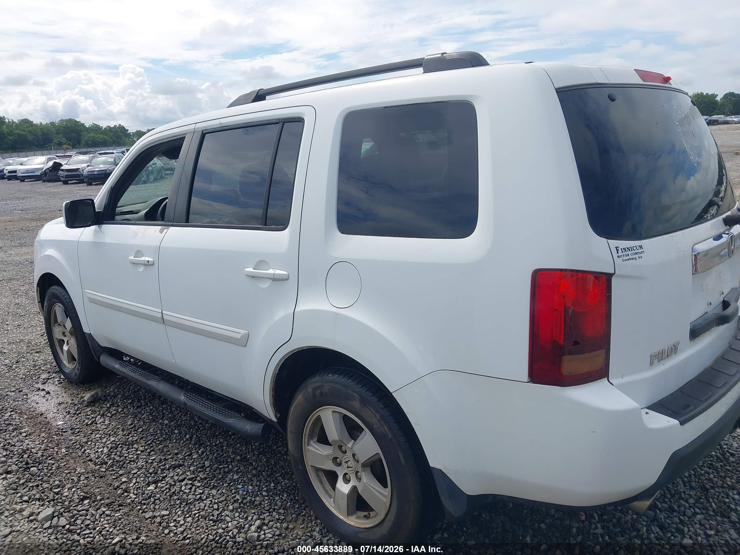 2011 Honda Pilot Ex-l White vin: 5FNYF3H72BB044994