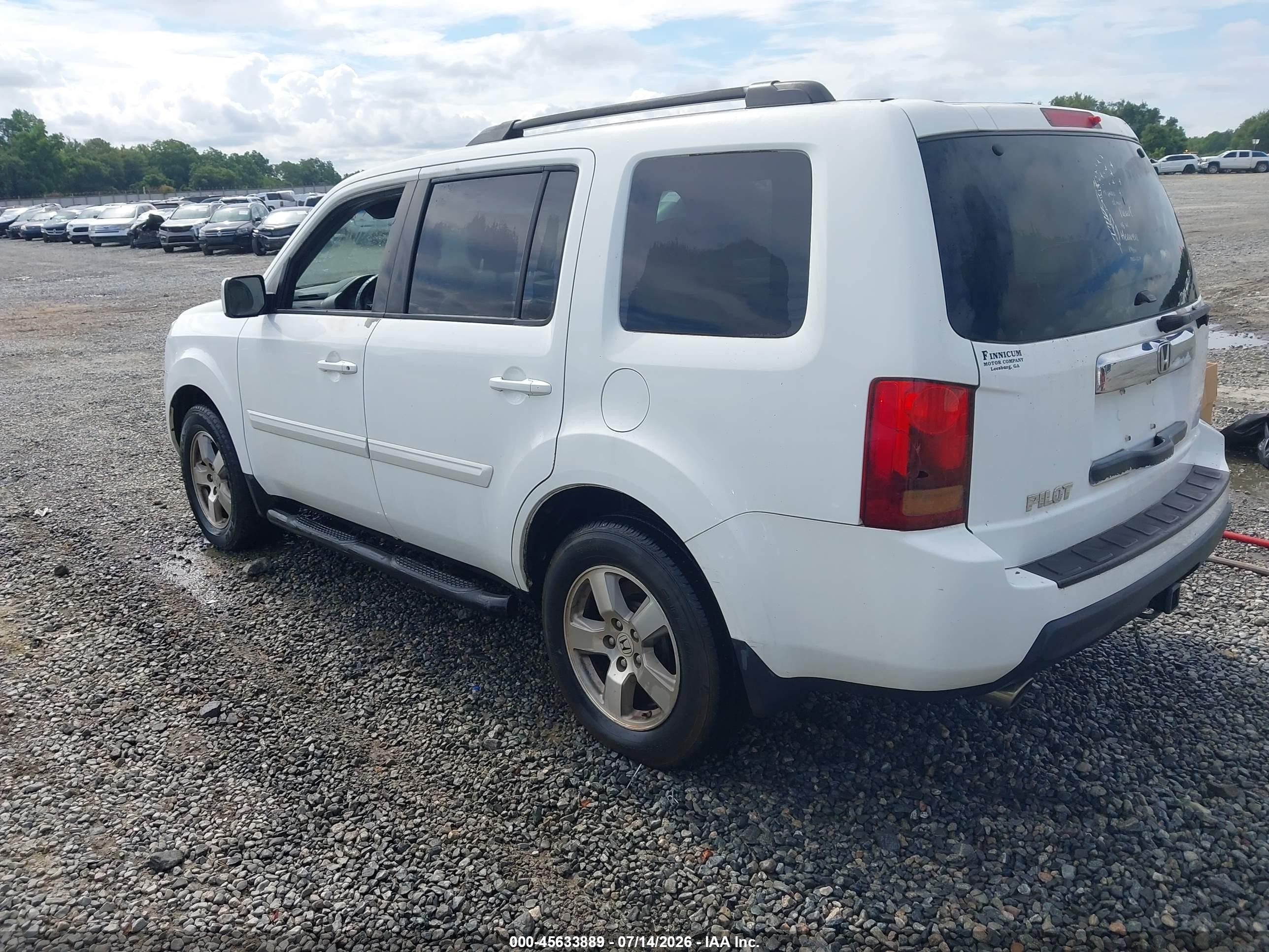 2011 Honda Pilot Ex-l White vin: 5FNYF3H72BB044994