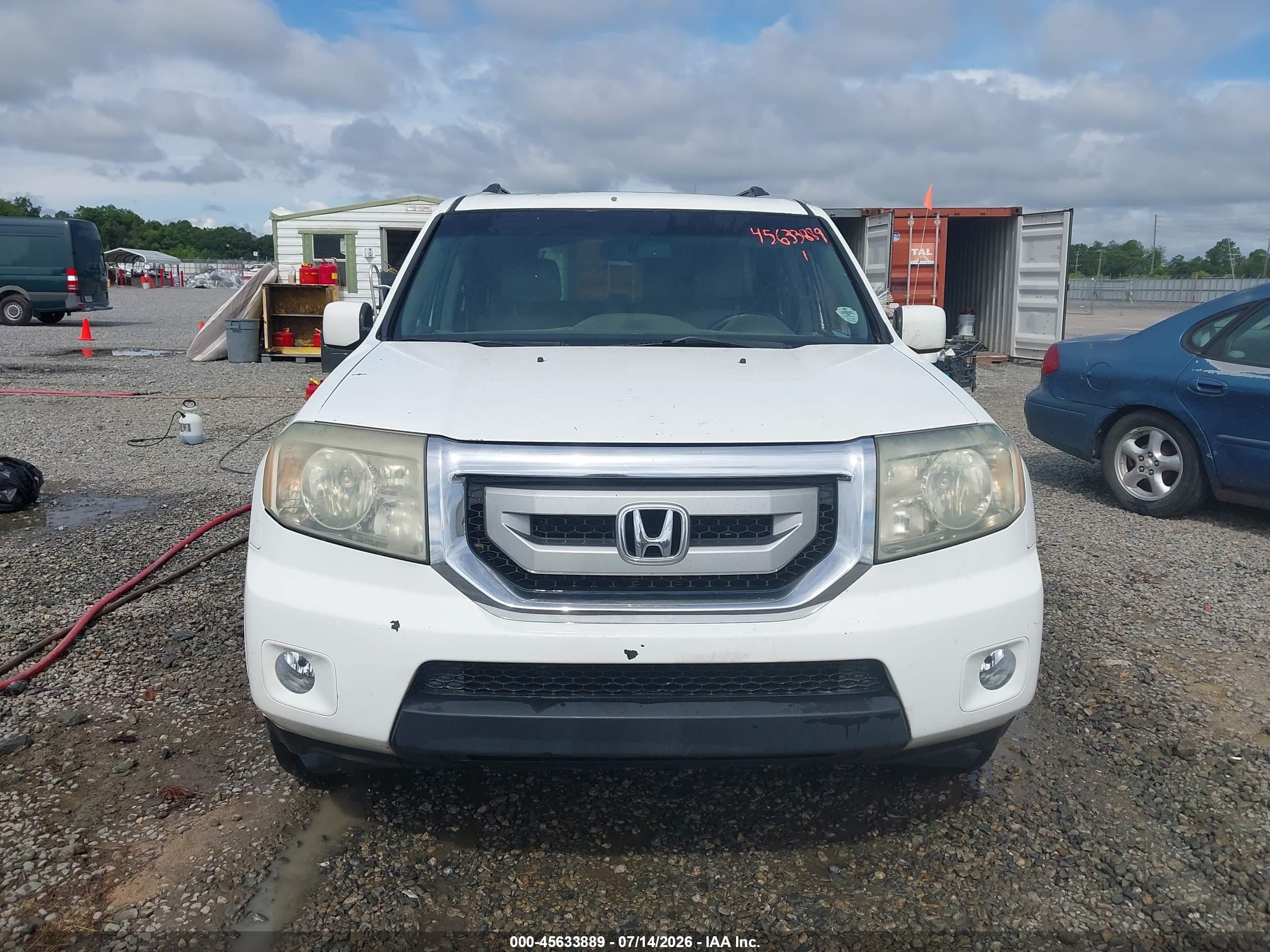 2011 Honda Pilot Ex-l White vin: 5FNYF3H72BB044994