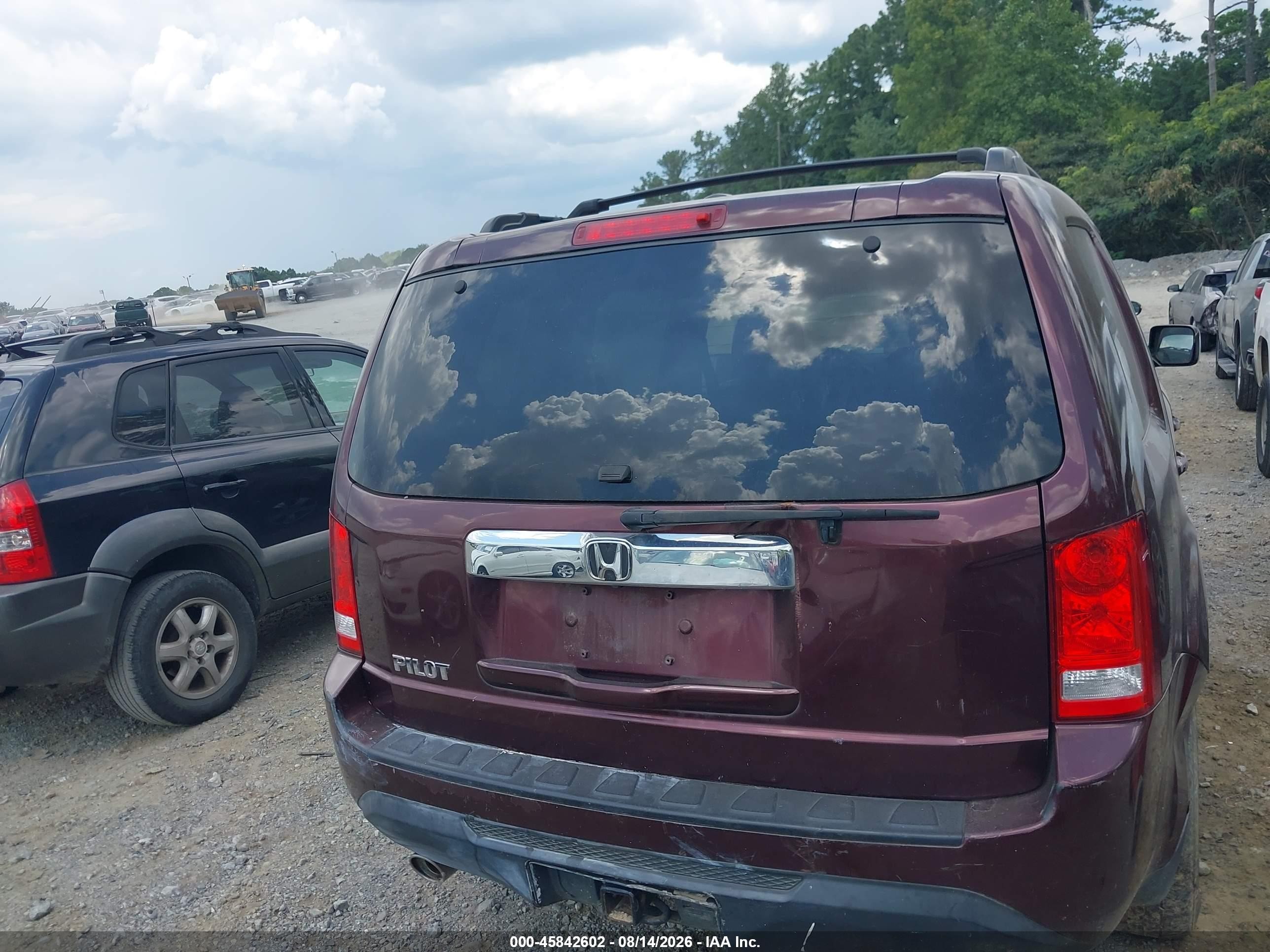 2012 Honda Pilot Ex-l Burgundy vin: 5FNYF3H72CB013259