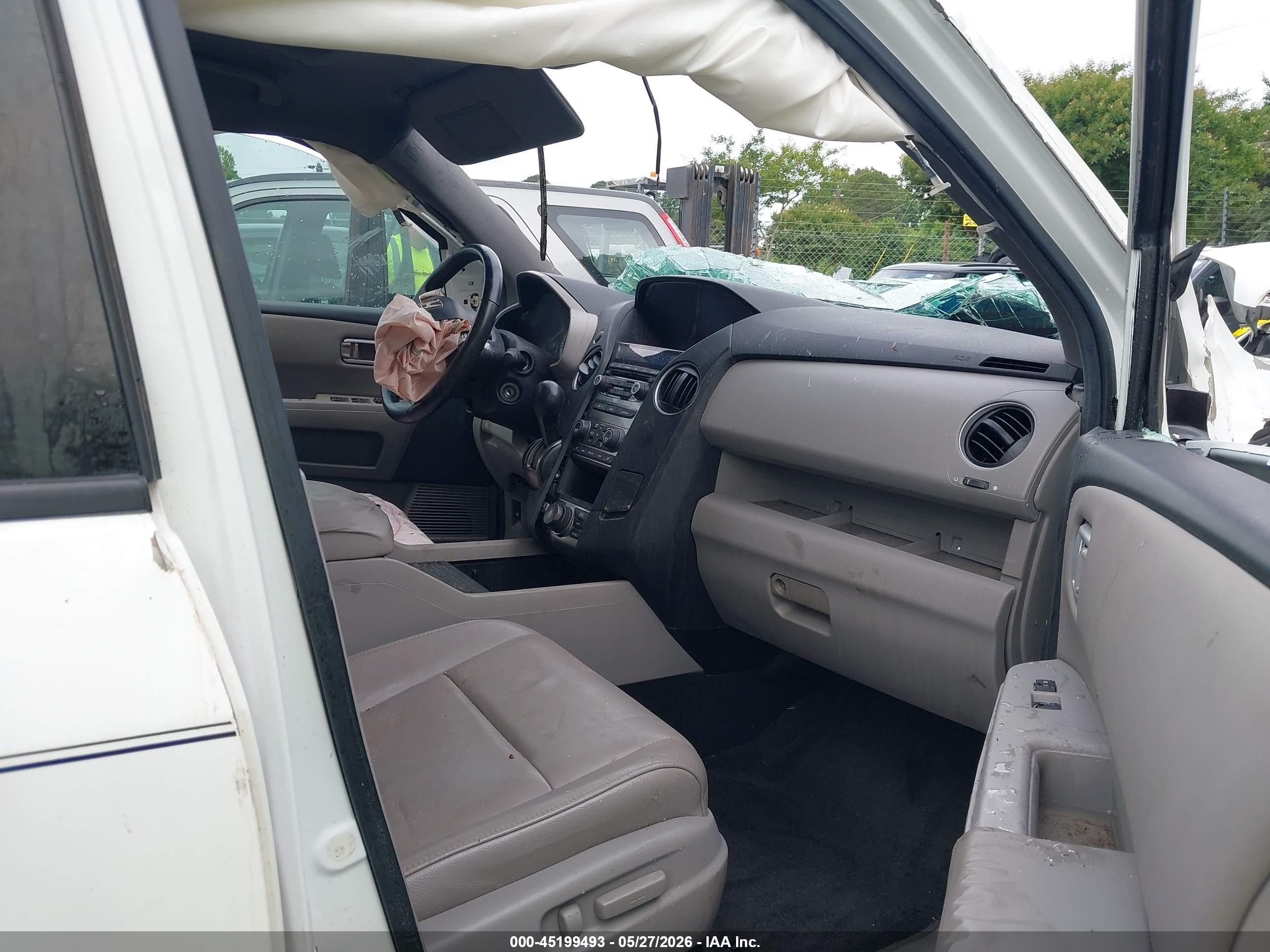 2013 Honda Pilot Ex-l White vin: 5FNYF3H72DB002232