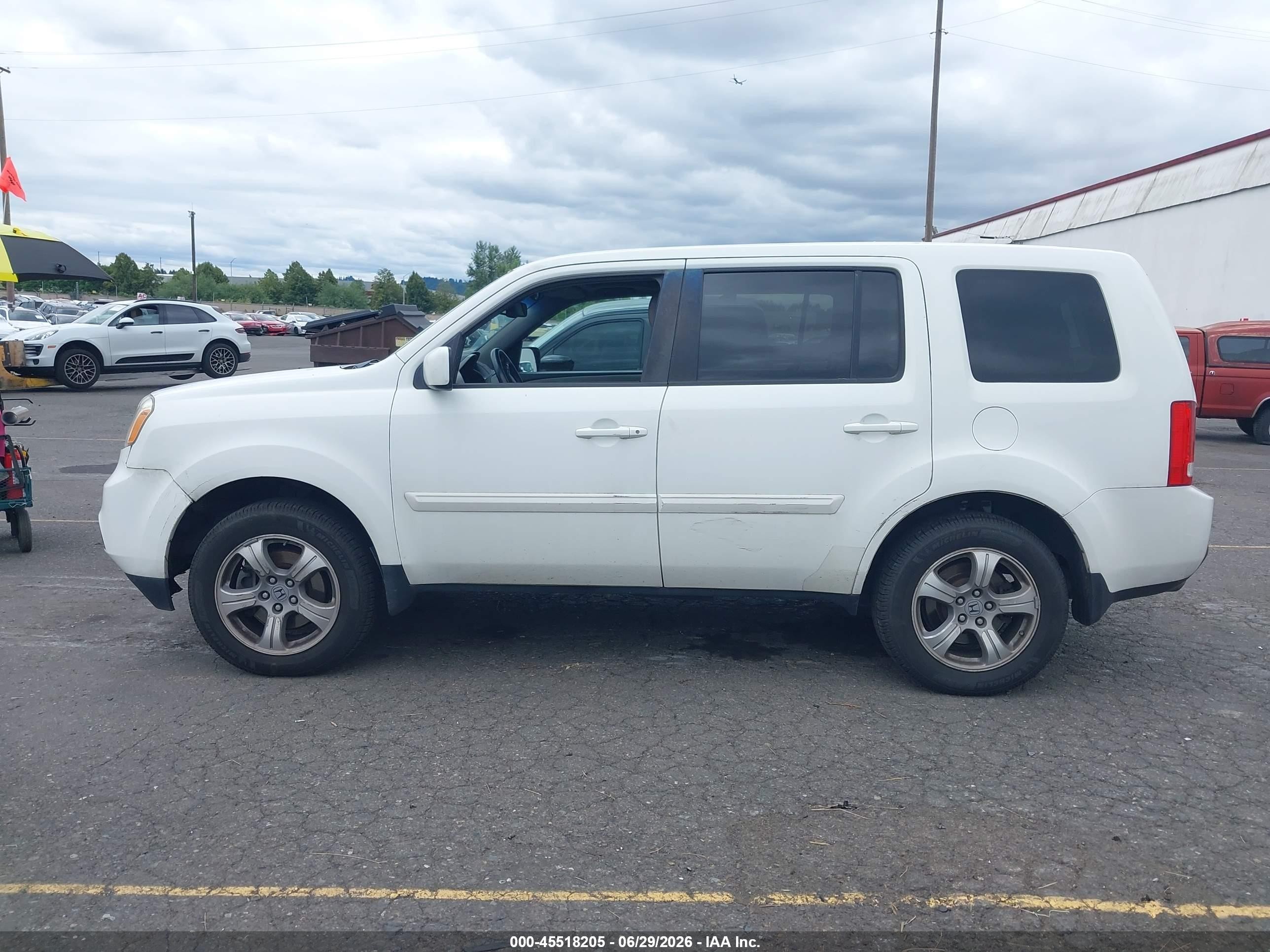 2012 Honda Pilot Ex-l White vin: 5FNYF3H73CB044164