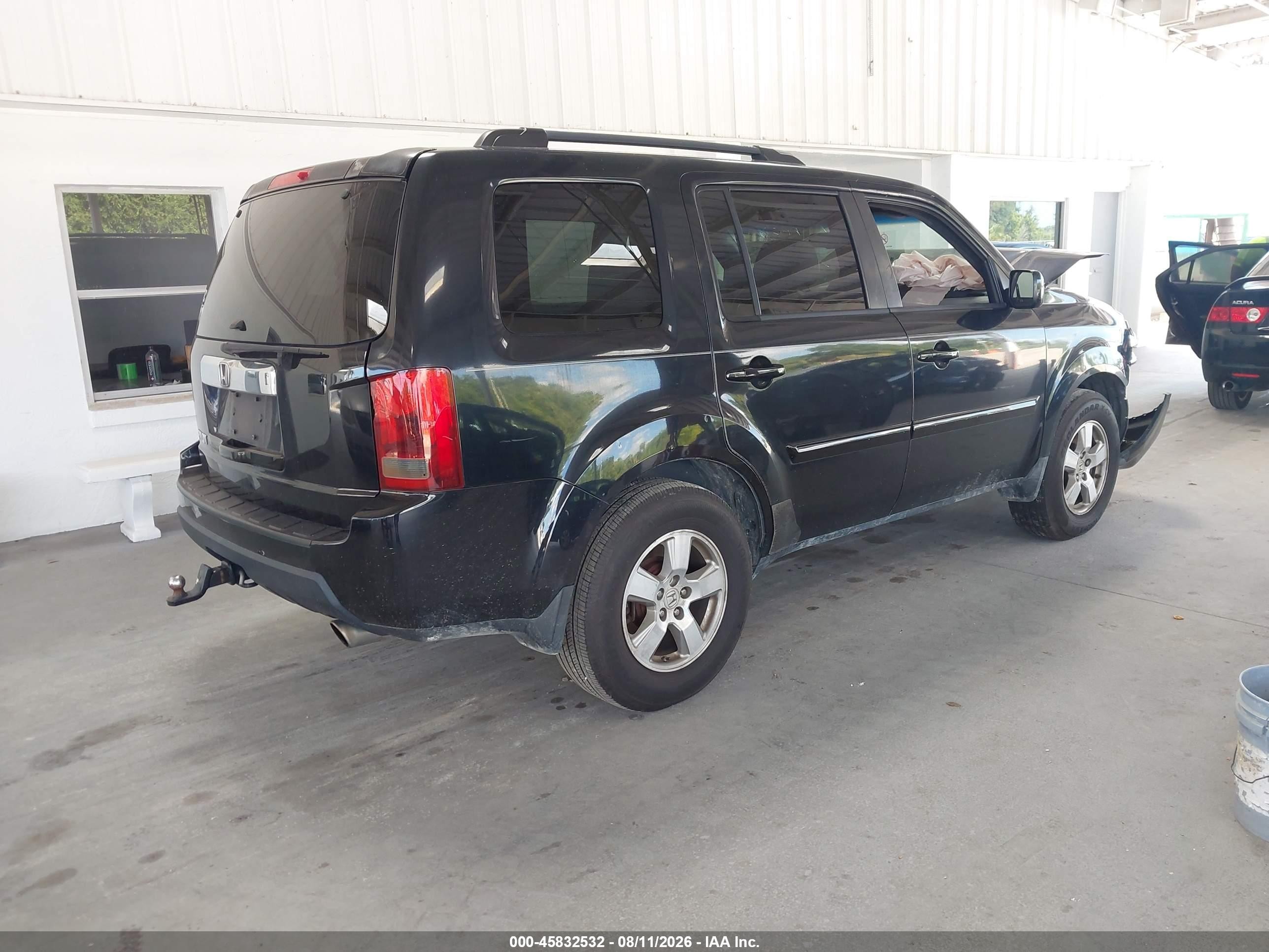 2011 Honda Pilot Ex-l Black vin: 5FNYF3H74BB058136