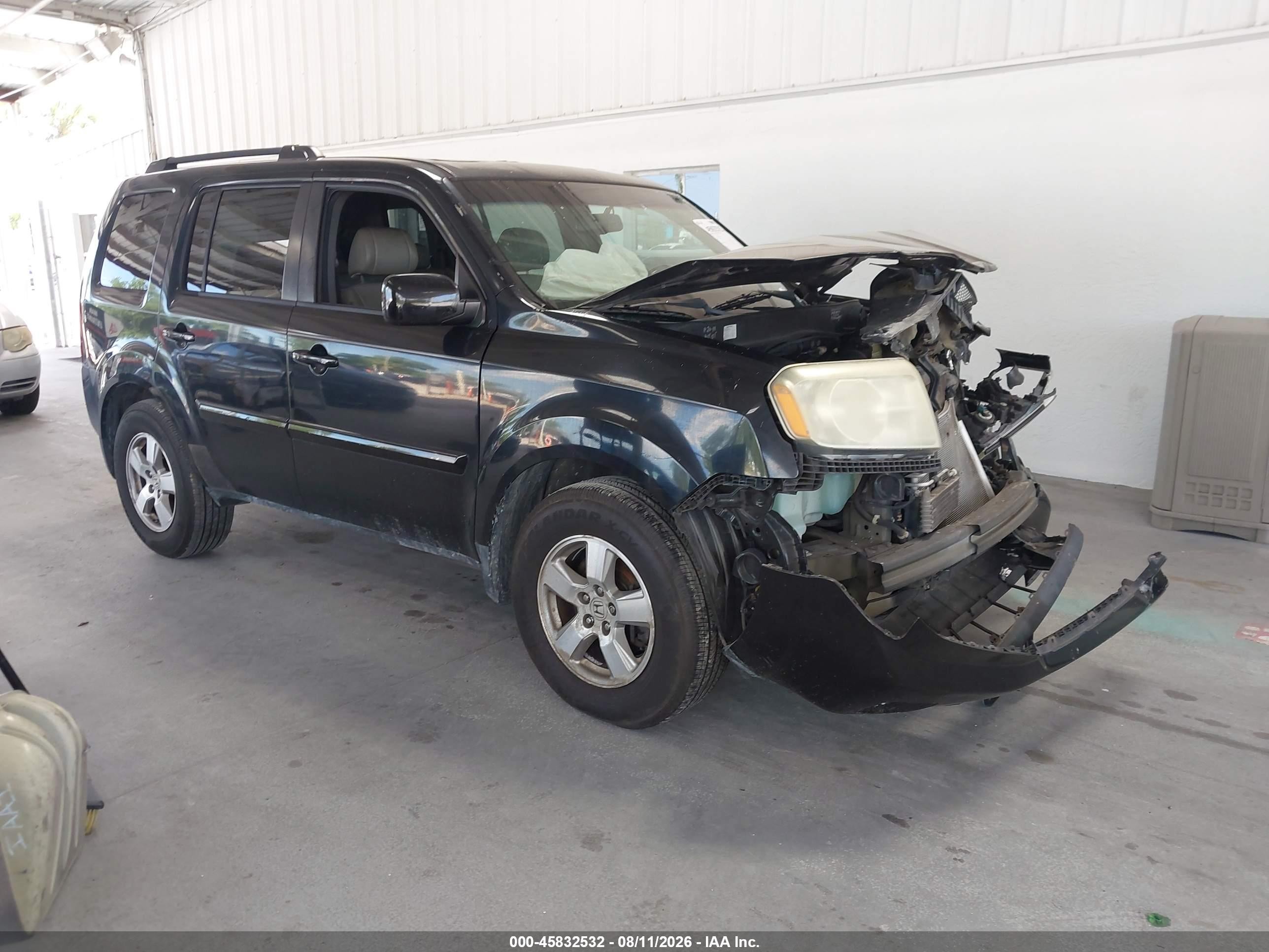 2011 Honda Pilot Ex-l Black vin: 5FNYF3H74BB058136