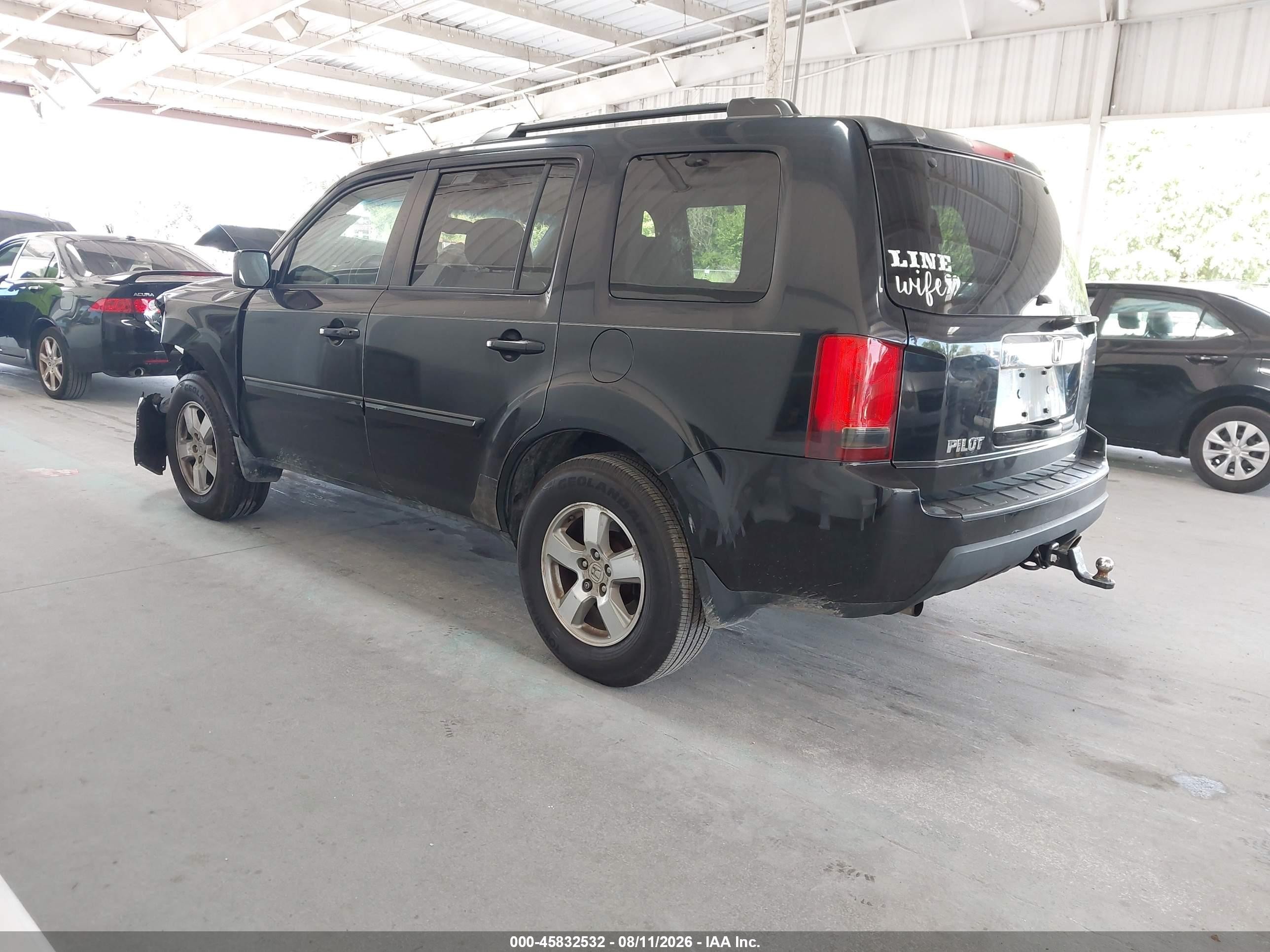 2011 Honda Pilot Ex-l Black vin: 5FNYF3H74BB058136