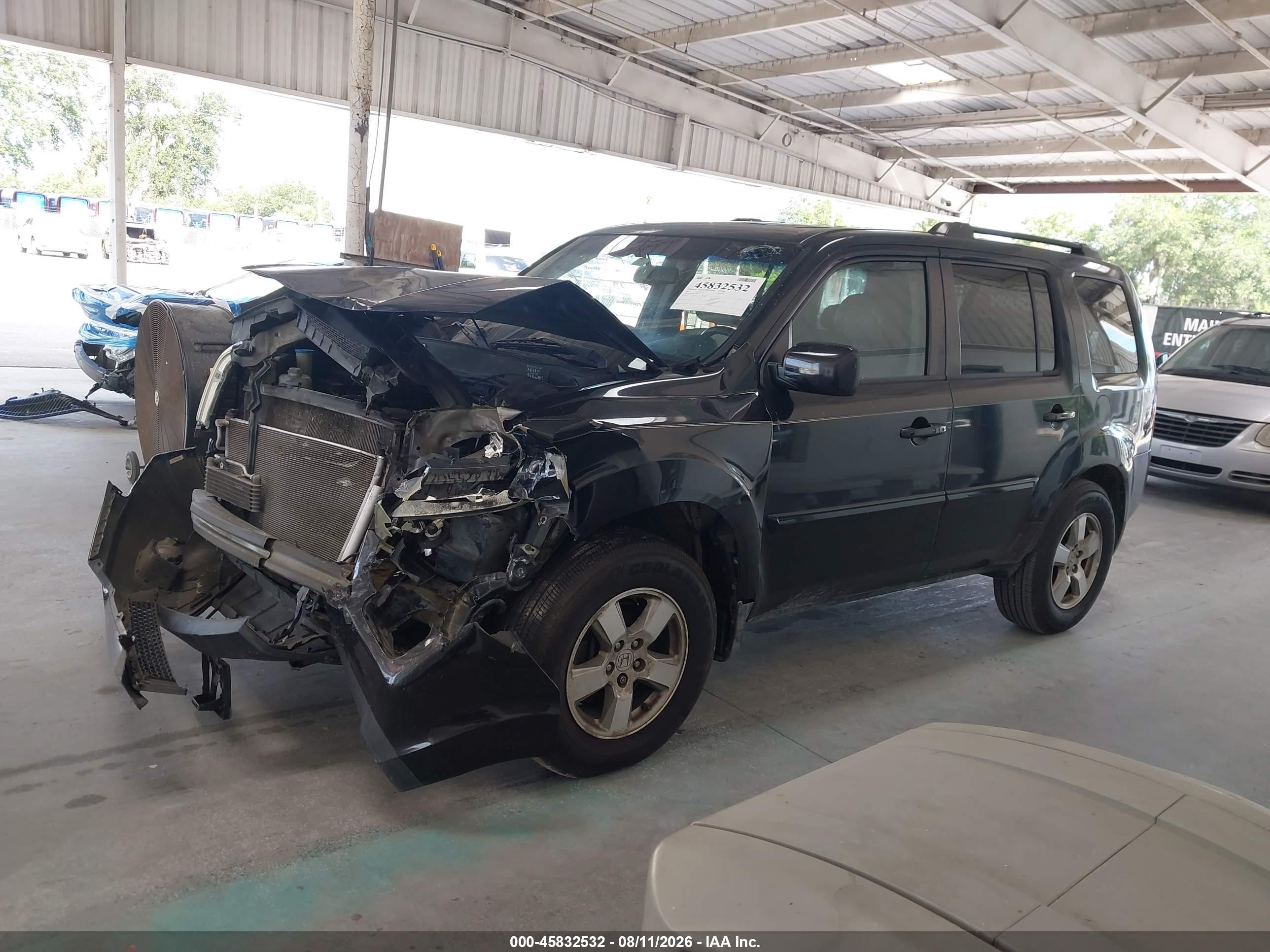 2011 Honda Pilot Ex-l Black vin: 5FNYF3H74BB058136
