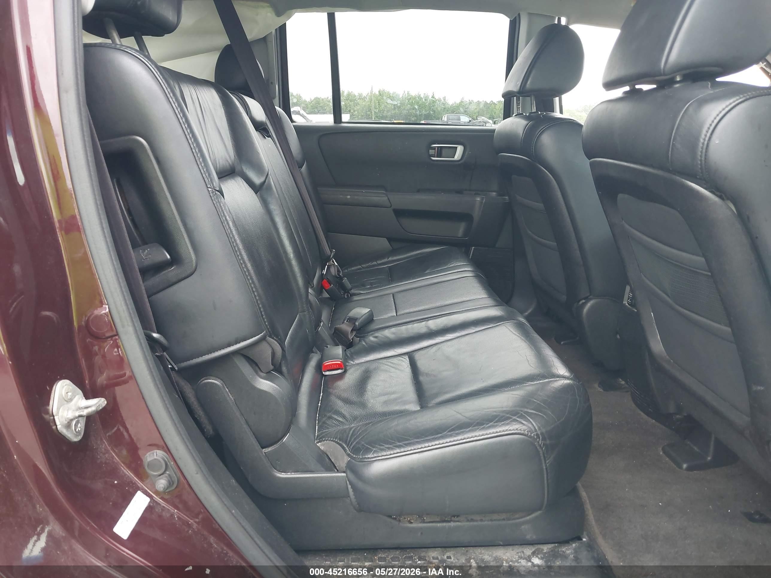 2011 Honda Pilot Ex-l Maroon vin: 5FNYF3H75BB041197