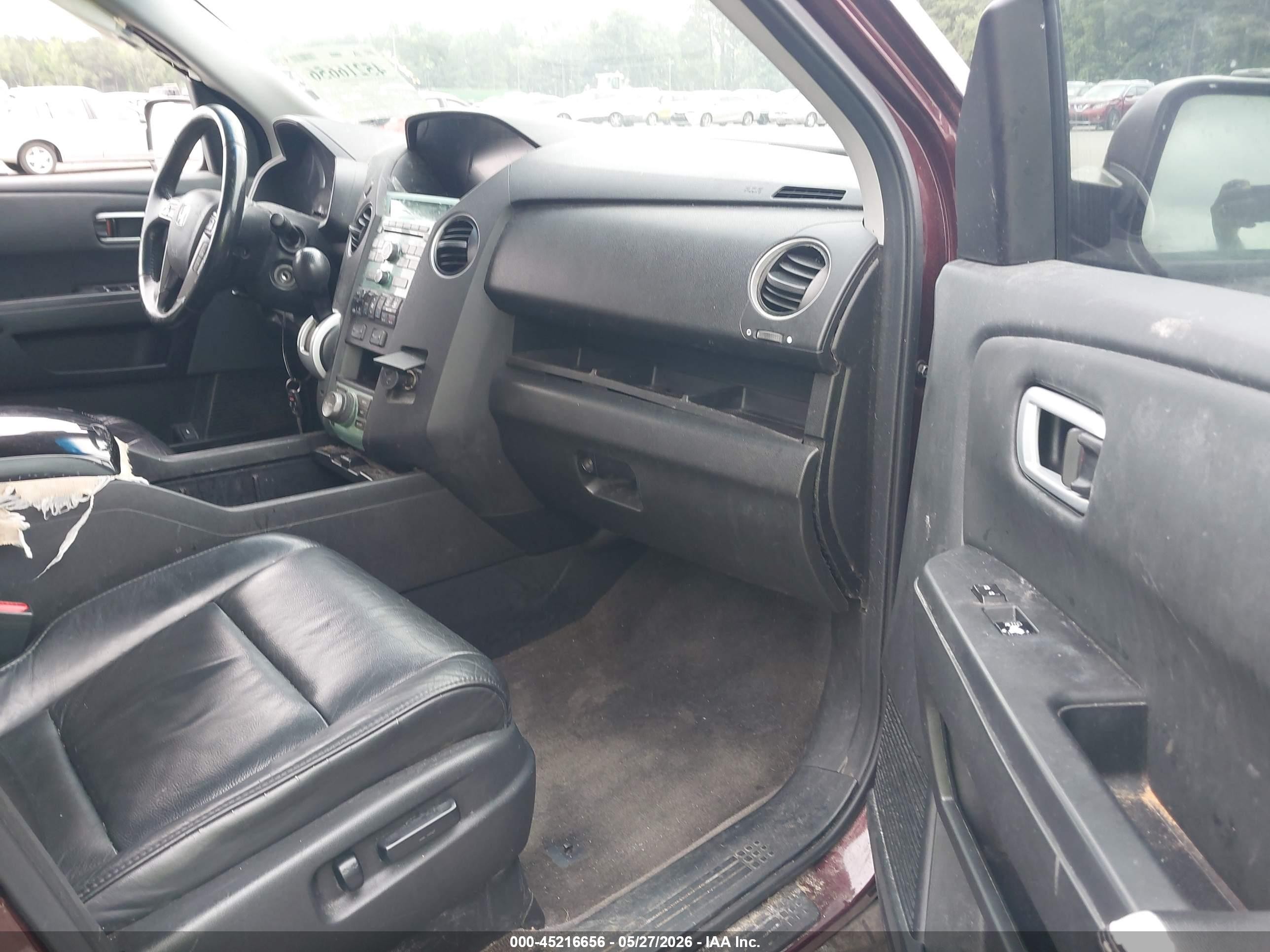 2011 Honda Pilot Ex-l Maroon vin: 5FNYF3H75BB041197