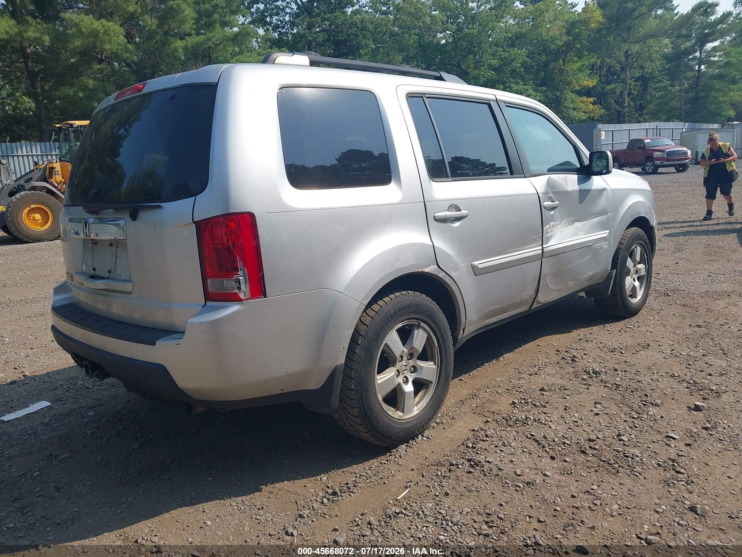 2011 Honda Pilot Ex-l Серебряный vin: 5FNYF3H76BB012713