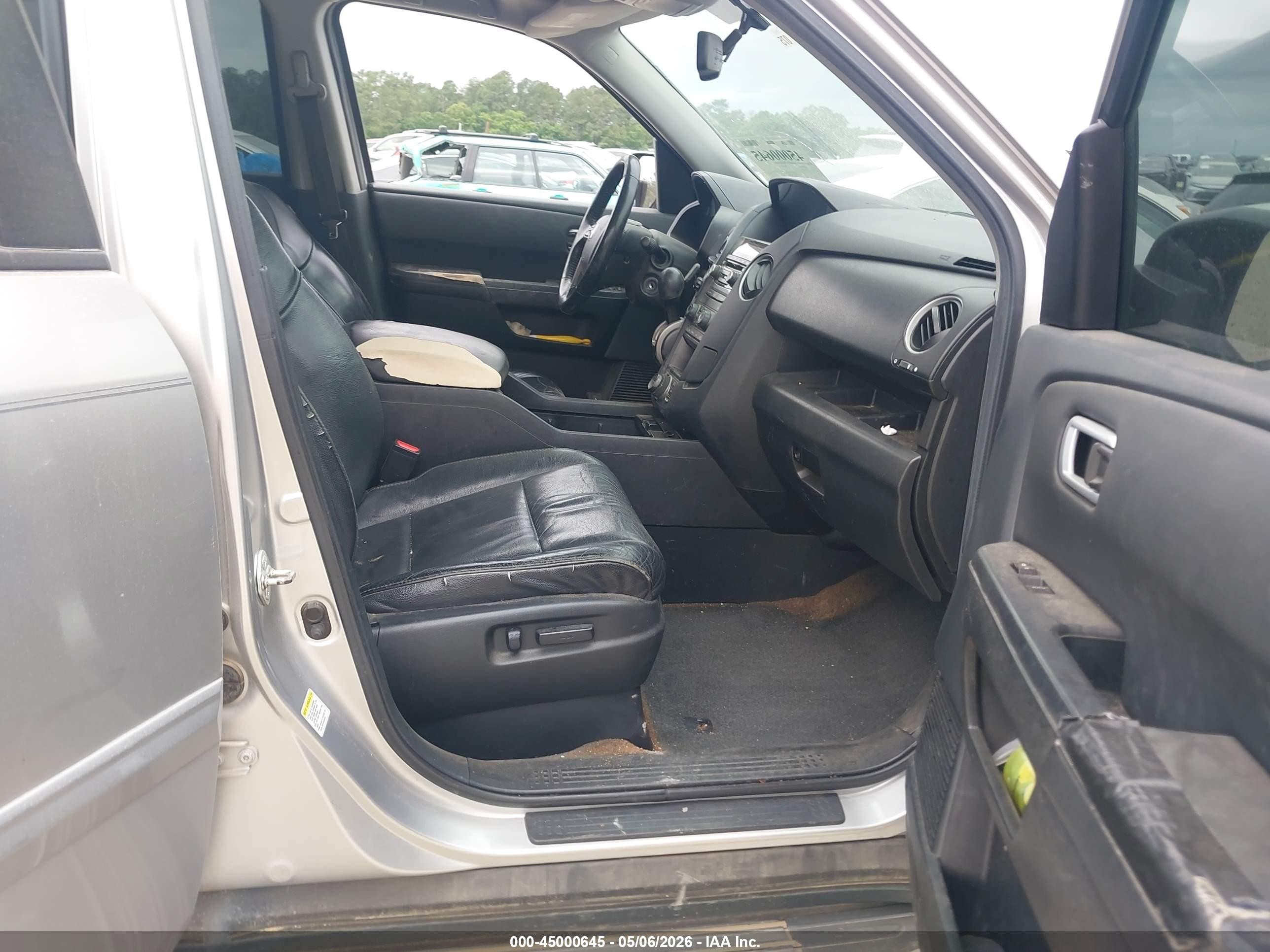 2013 Honda Pilot Ex-l Silver vin: 5FNYF3H76DB018322