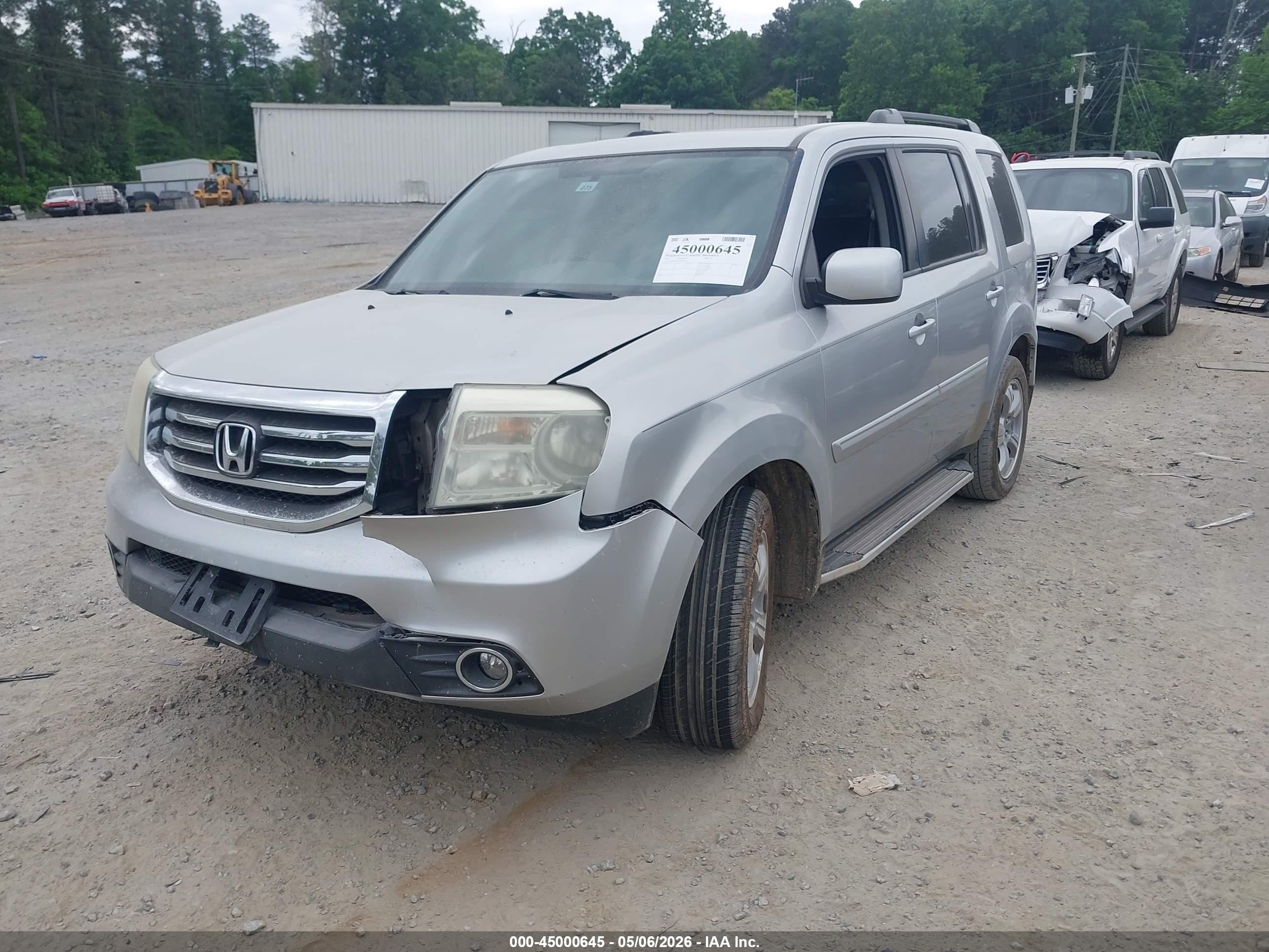 2013 Honda Pilot Ex-l Silver vin: 5FNYF3H76DB018322
