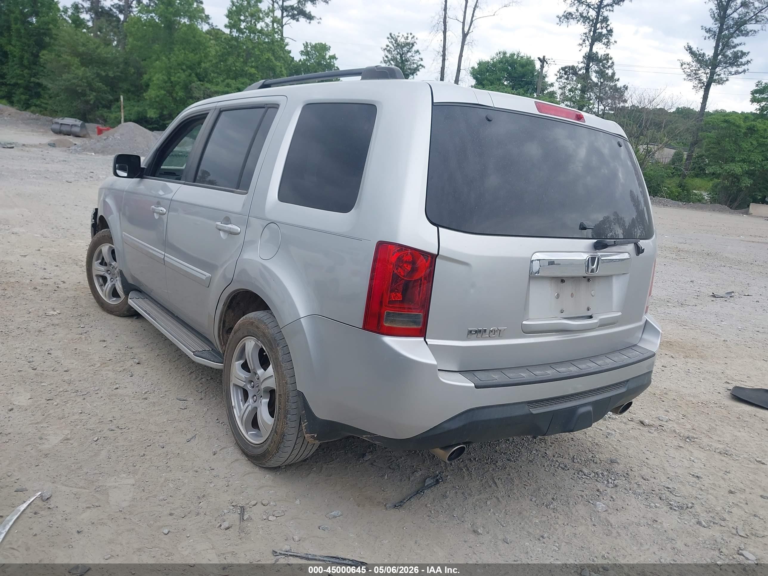 2013 Honda Pilot Ex-l Silver vin: 5FNYF3H76DB018322
