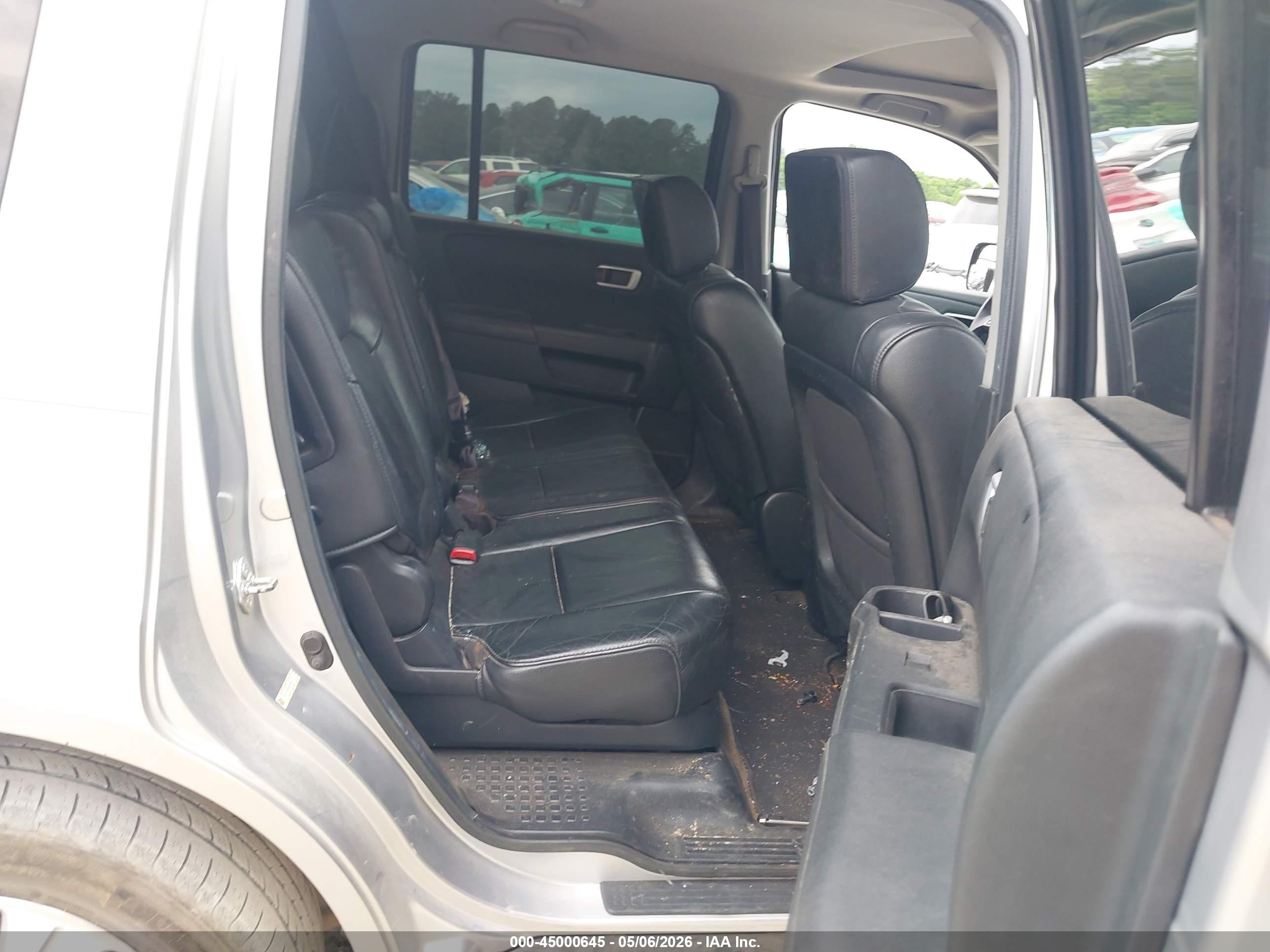 2013 Honda Pilot Ex-l Silver vin: 5FNYF3H76DB018322