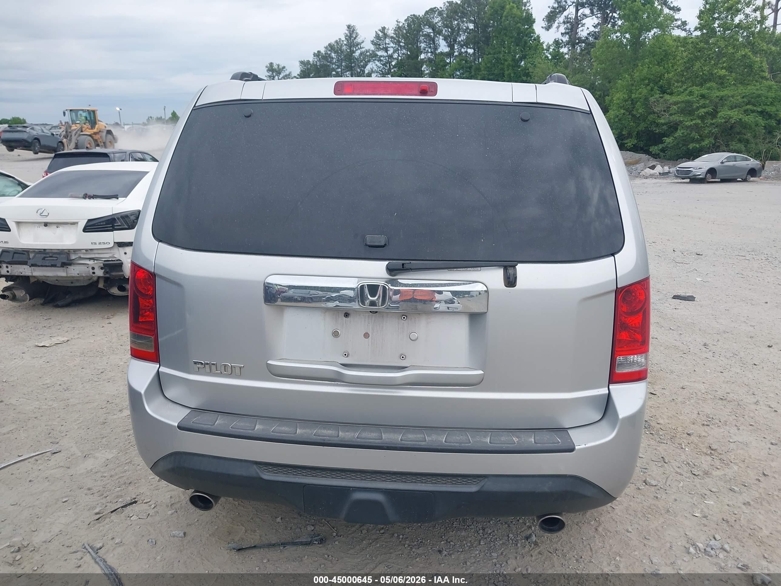 2013 Honda Pilot Ex-l Silver vin: 5FNYF3H76DB018322