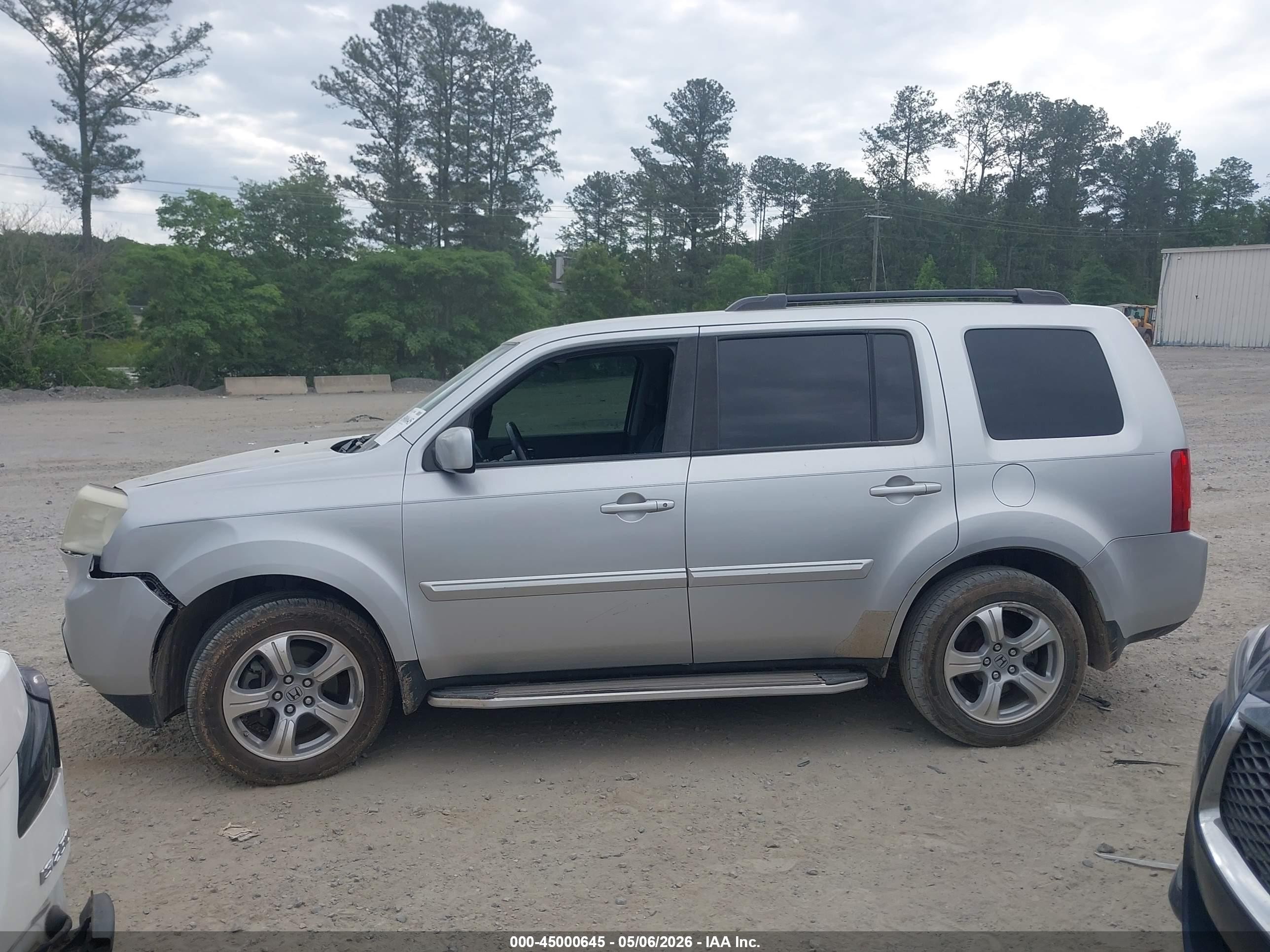 2013 Honda Pilot Ex-l Silver vin: 5FNYF3H76DB018322