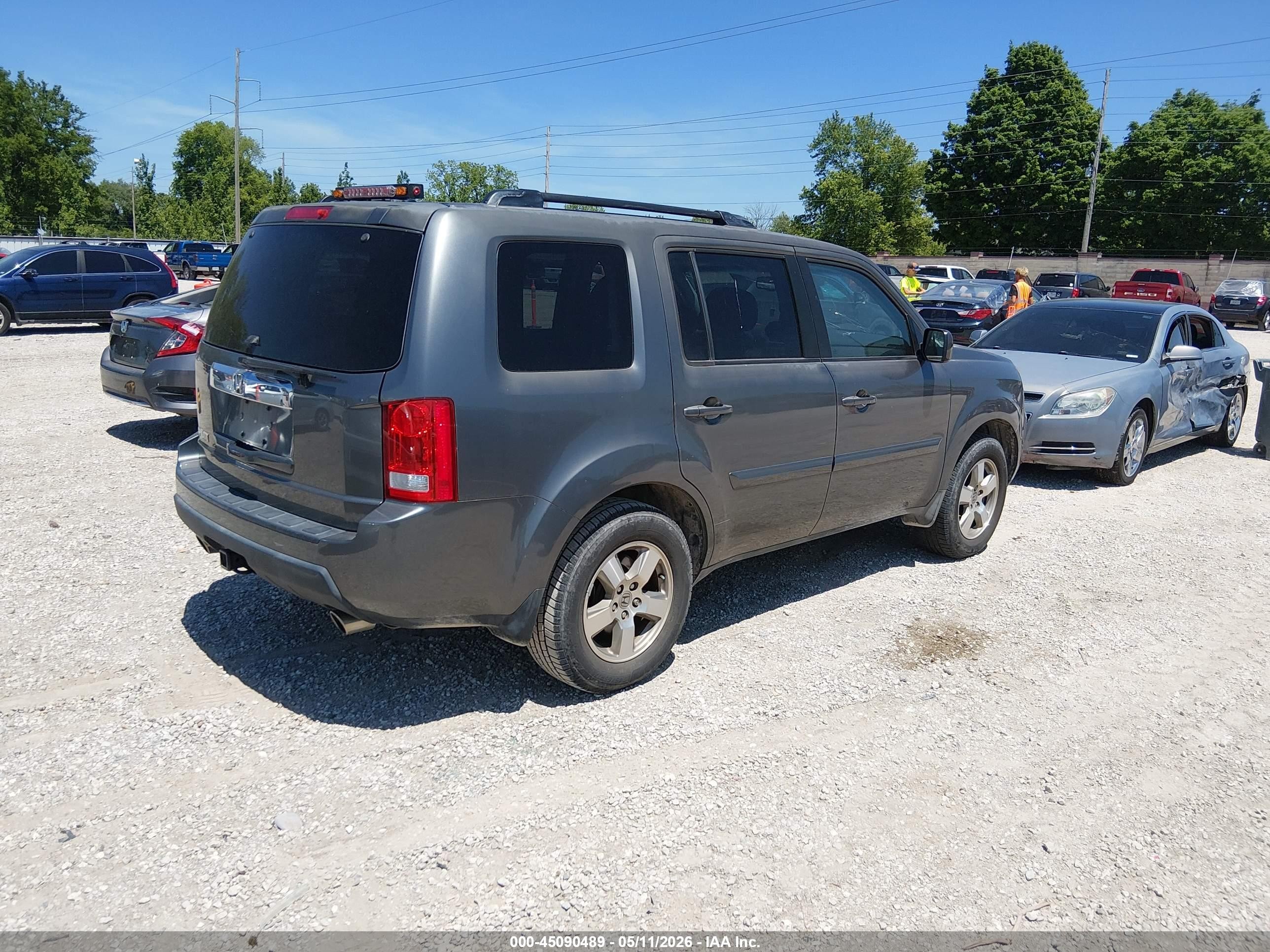 2011 Honda Pilot Ex-l Gray vin: 5FNYF3H77BB009142