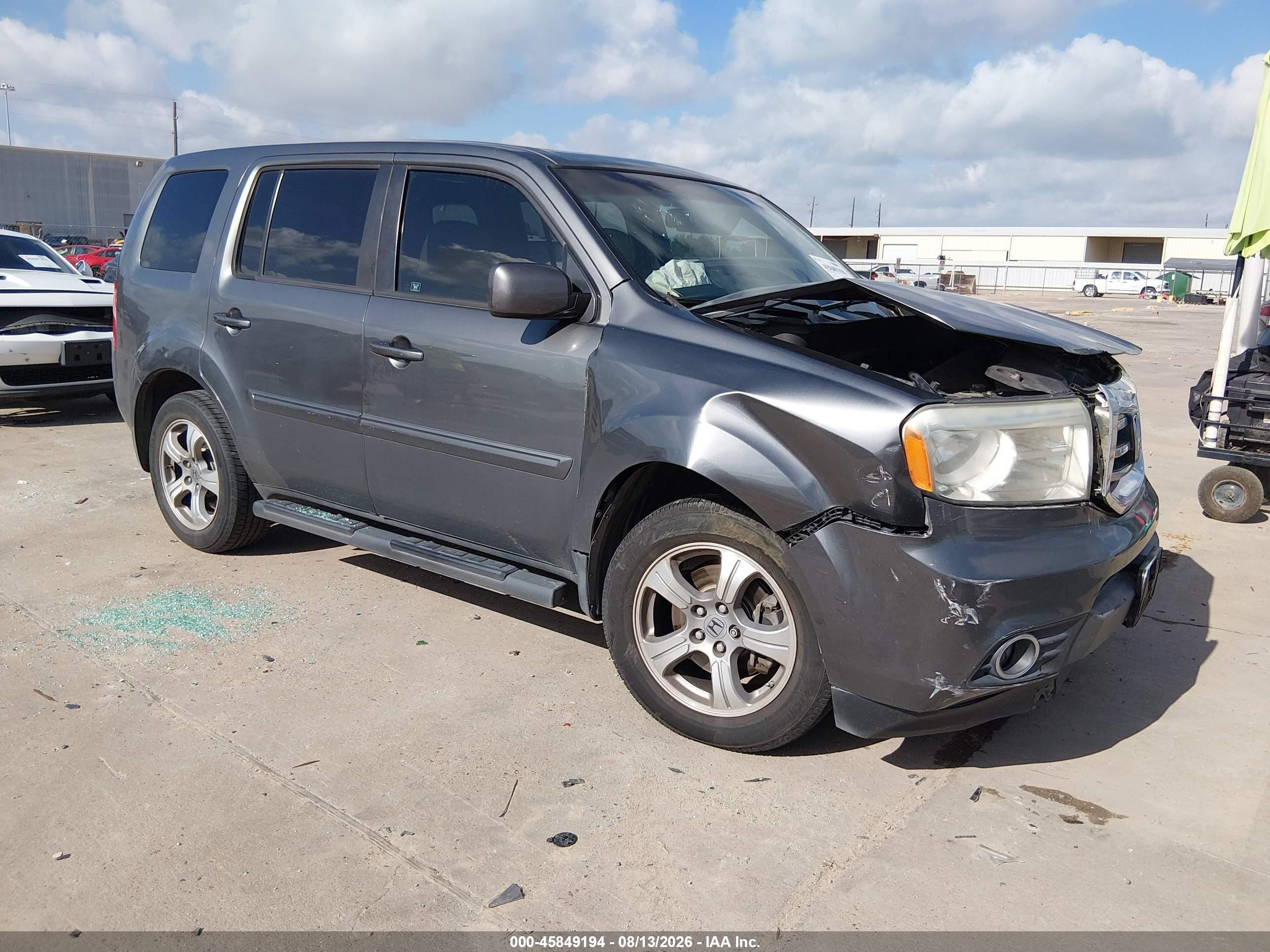 2012 Honda Pilot Ex-l Серый vin: 5FNYF3H77CB009983