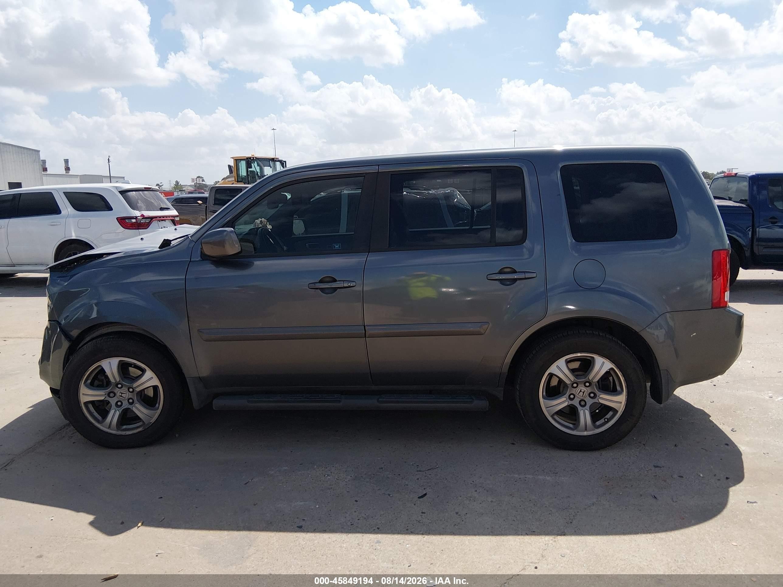 2012 Honda Pilot Ex-l Серый vin: 5FNYF3H77CB009983