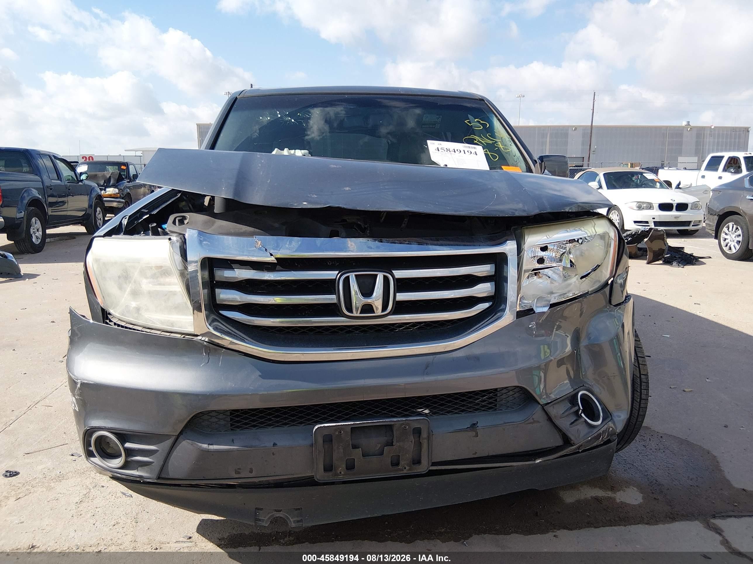 2012 Honda Pilot Ex-l Серый vin: 5FNYF3H77CB009983