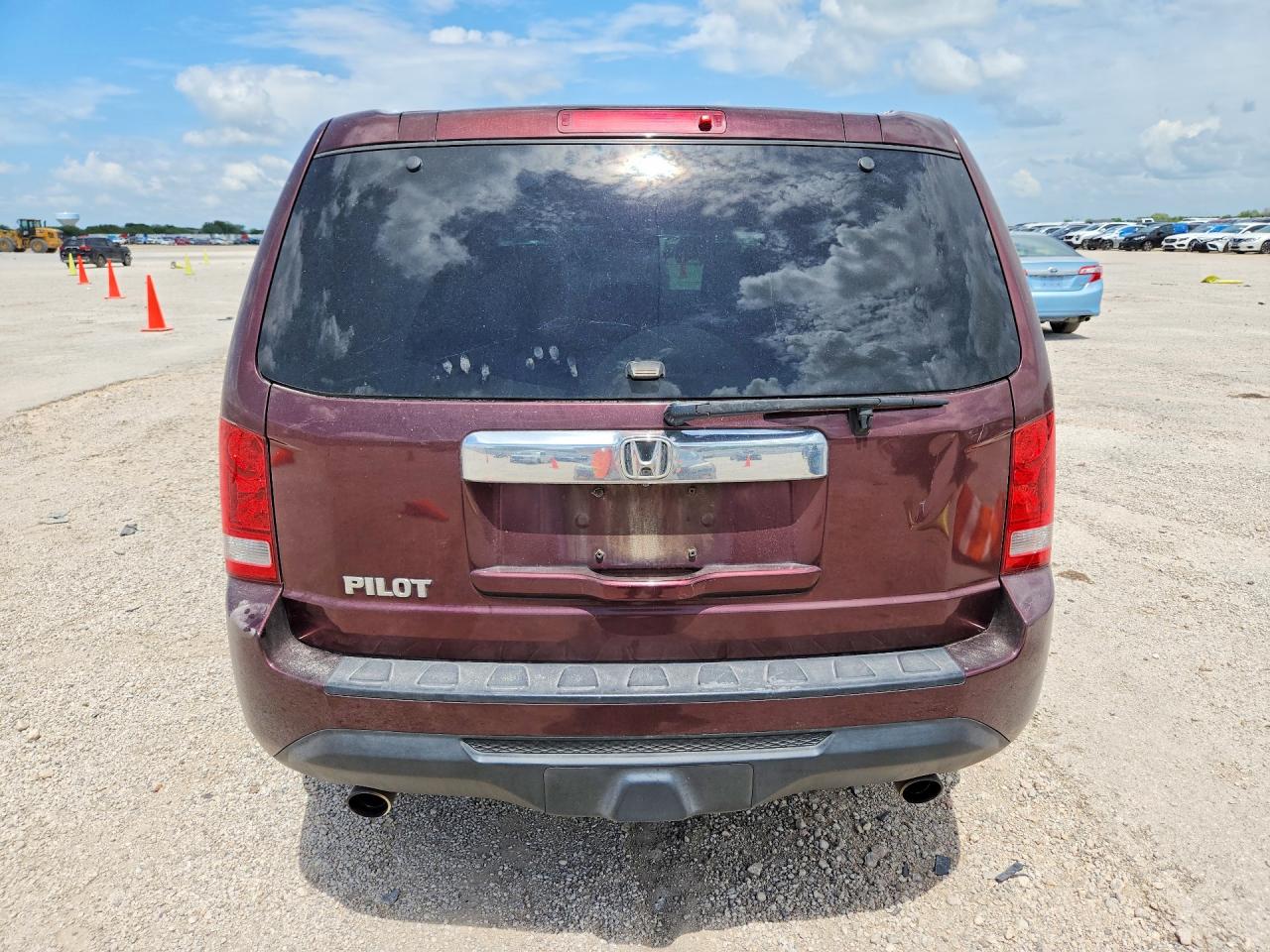 2013 Honda Pilot Exln Maroon vin: 5FNYF3H77DB024307