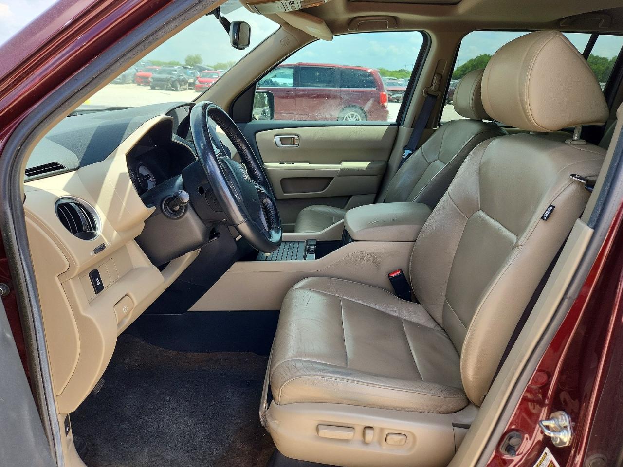 2013 Honda Pilot Exln Maroon vin: 5FNYF3H77DB024307