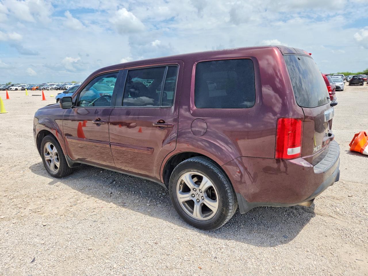 2013 Honda Pilot Exln Maroon vin: 5FNYF3H77DB024307