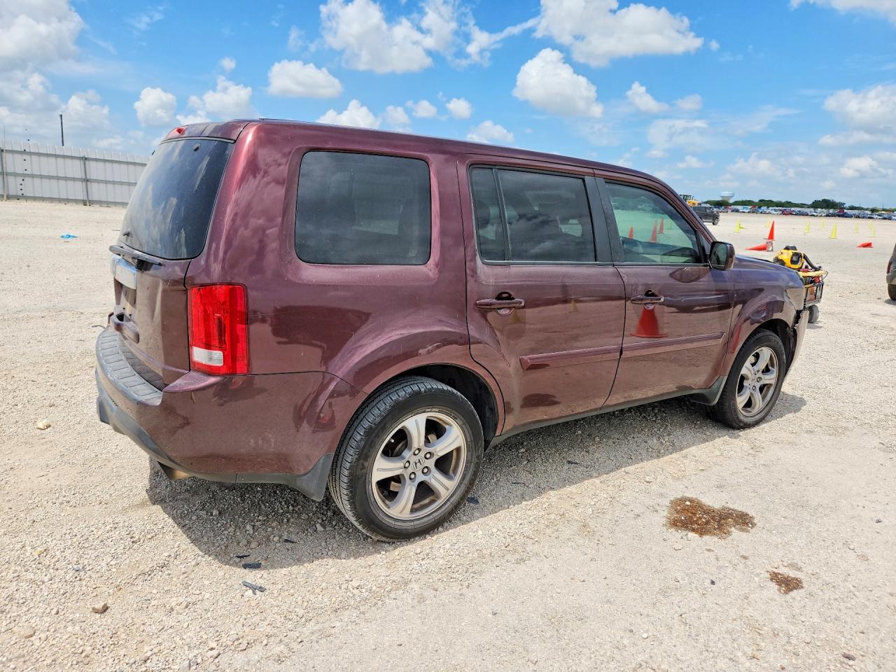 2013 Honda Pilot Exln Maroon vin: 5FNYF3H77DB024307
