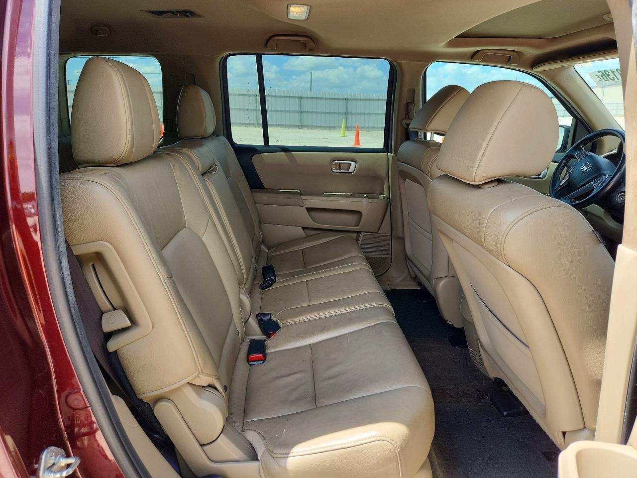 2013 Honda Pilot Exln Maroon vin: 5FNYF3H77DB024307