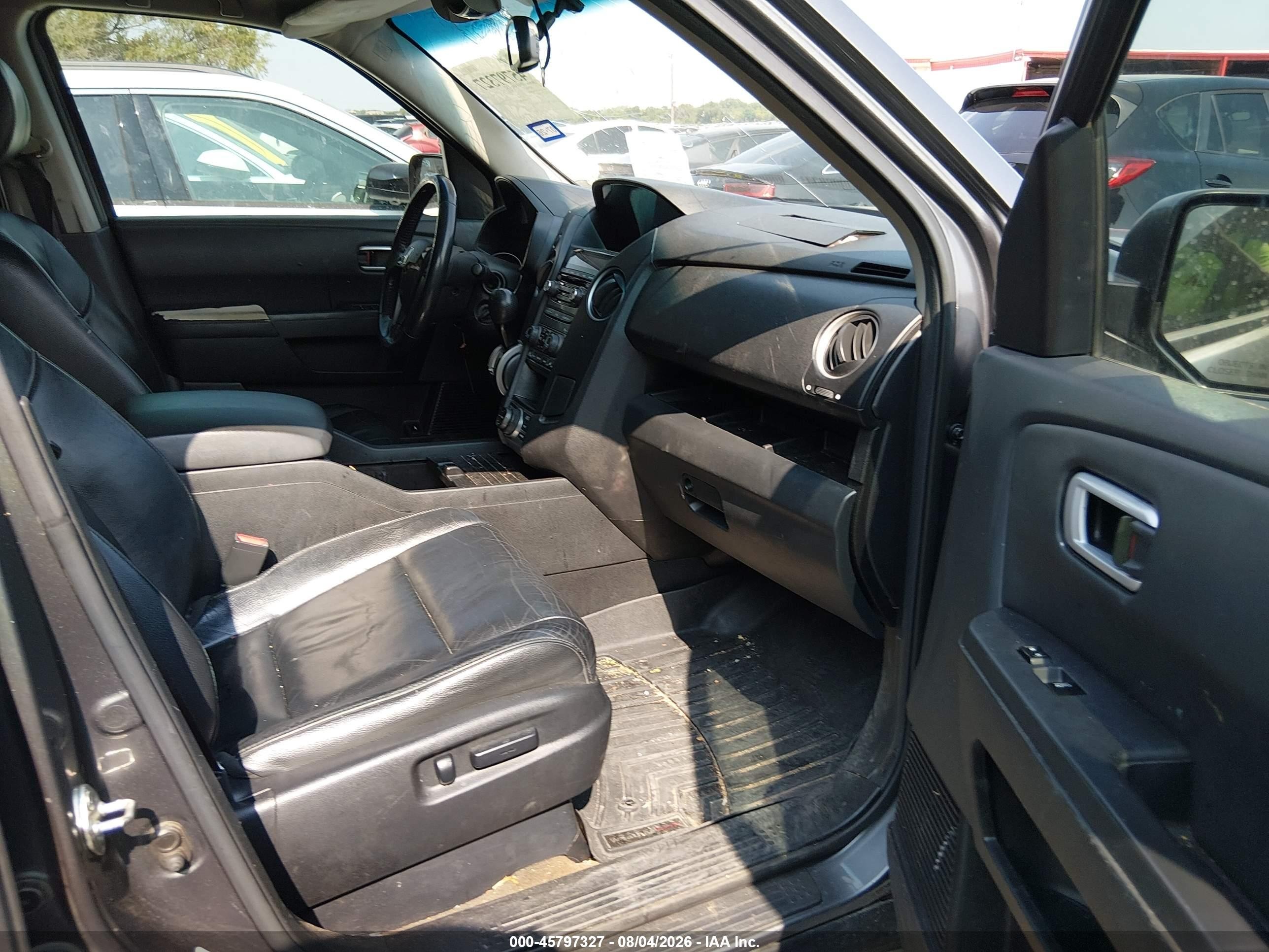 2013 Honda Pilot Ex-l Gray vin: 5FNYF3H77DB038546