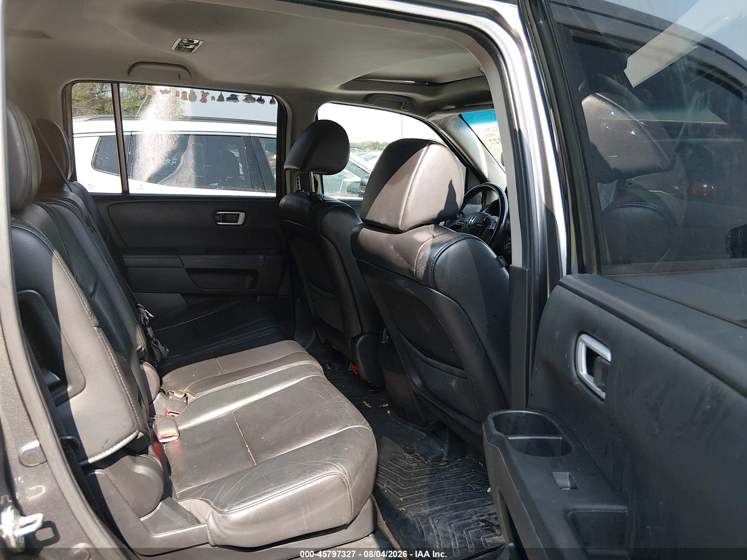 2013 Honda Pilot Ex-l Gray vin: 5FNYF3H77DB038546