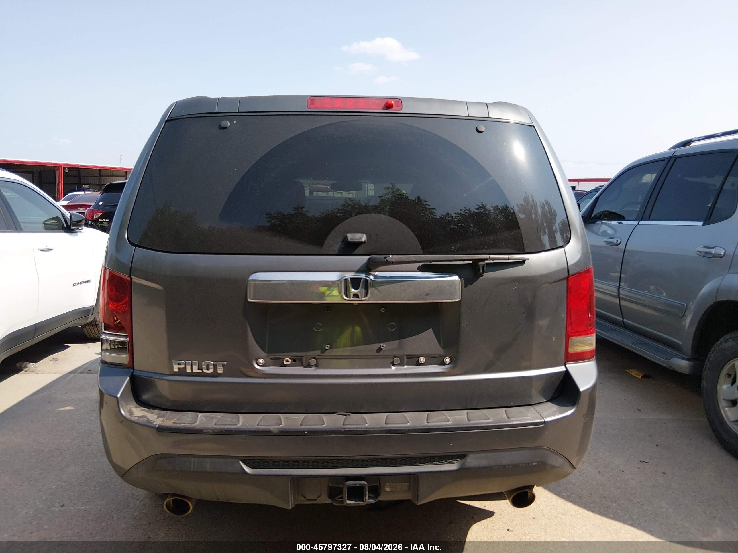 2013 Honda Pilot Ex-l Gray vin: 5FNYF3H77DB038546