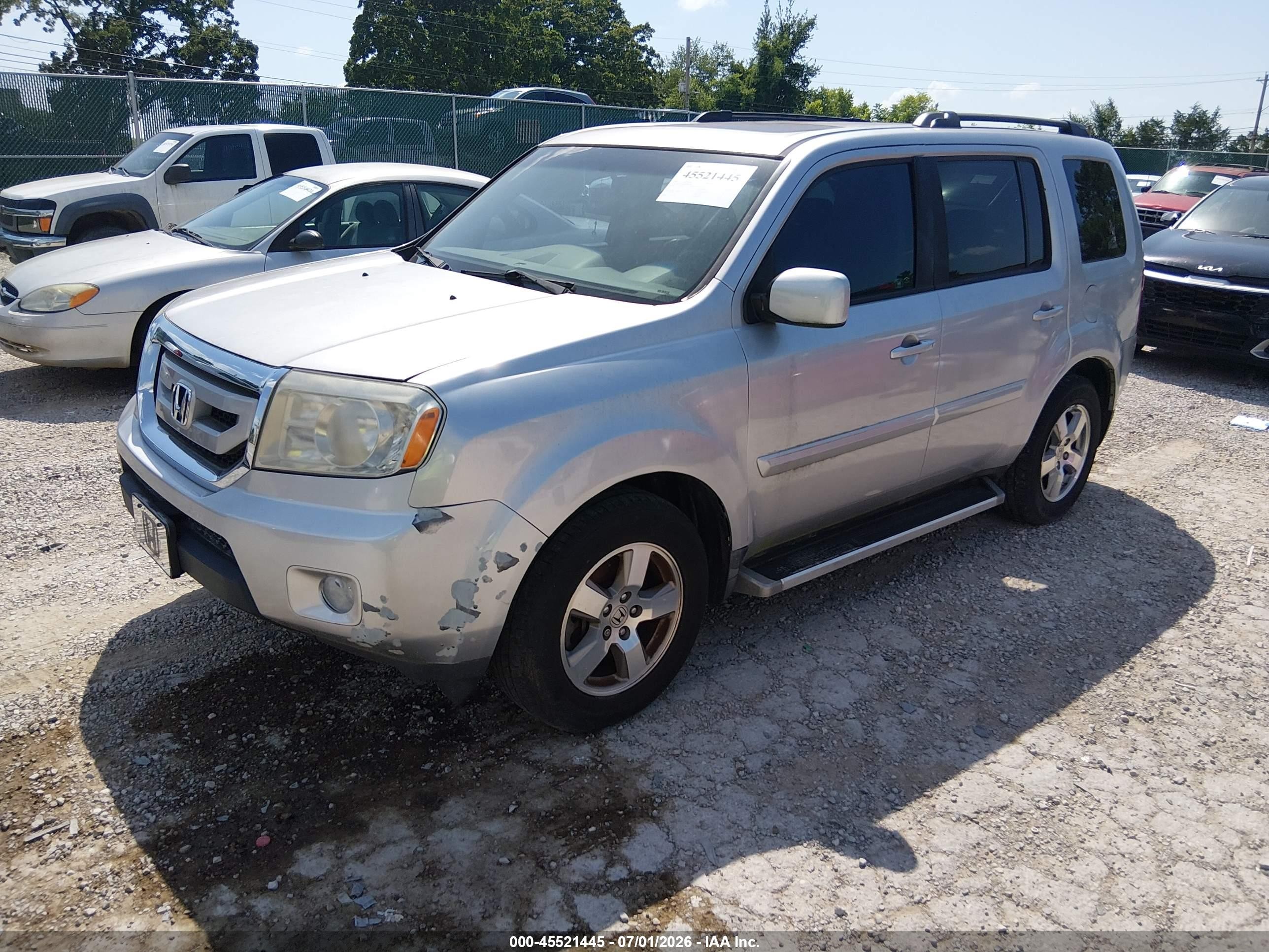 2011 Honda Pilot Ex-l Silver vin: 5FNYF3H78BB026404