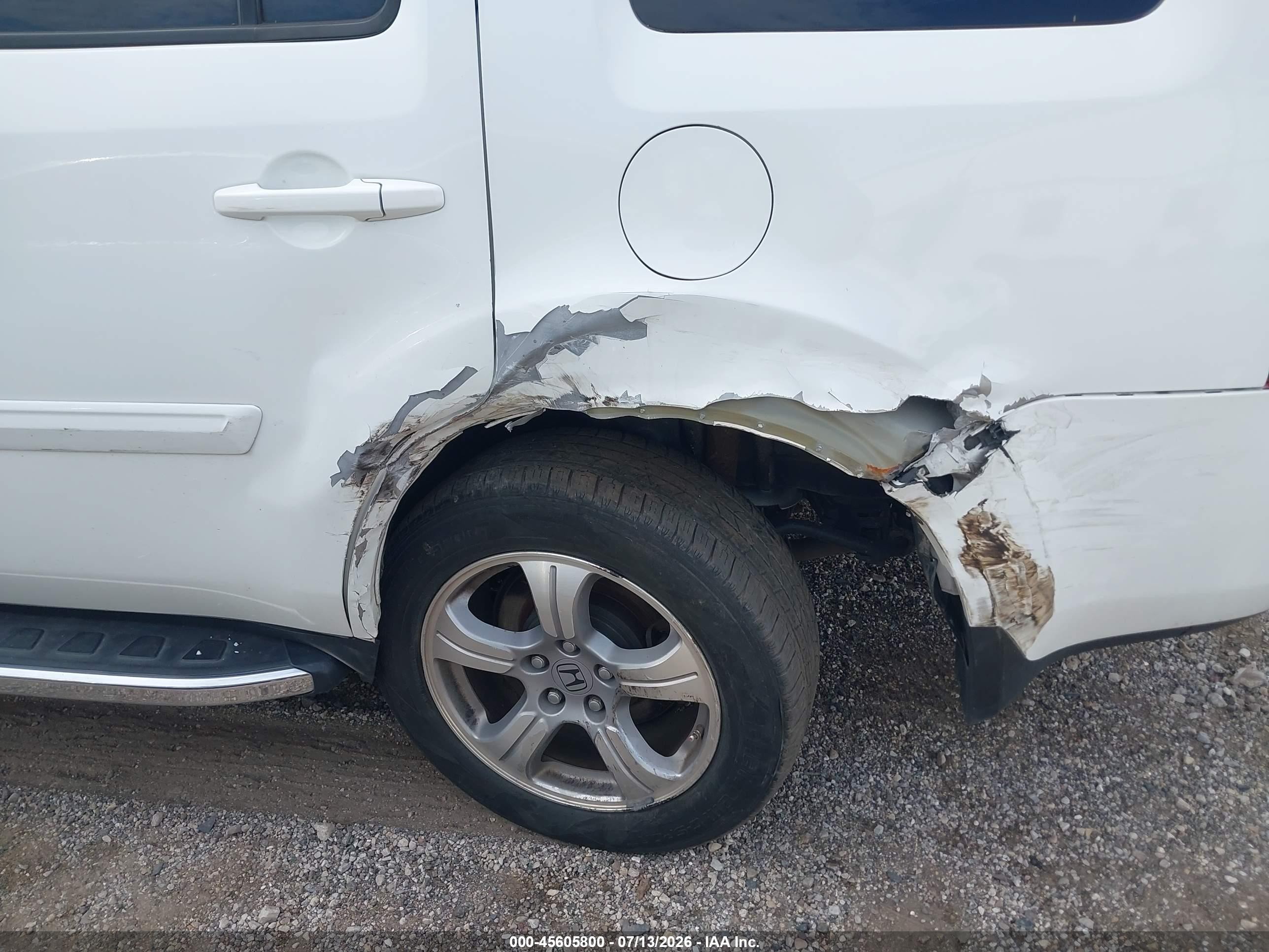 2013 Honda Pilot Ex-l Белый vin: 5FNYF3H78DB003904